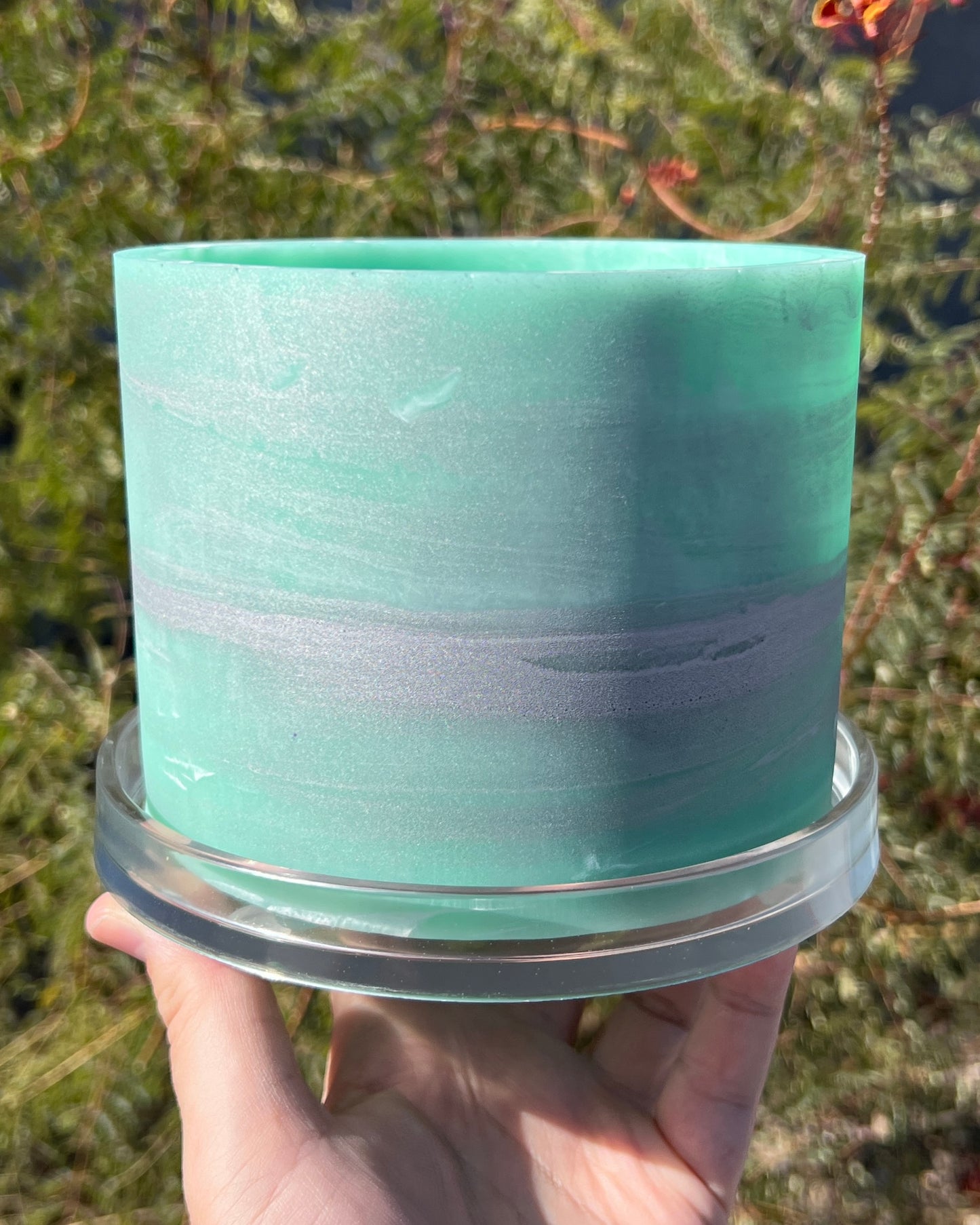 handmade resin plant pot 6 inch indoor planter with drainage