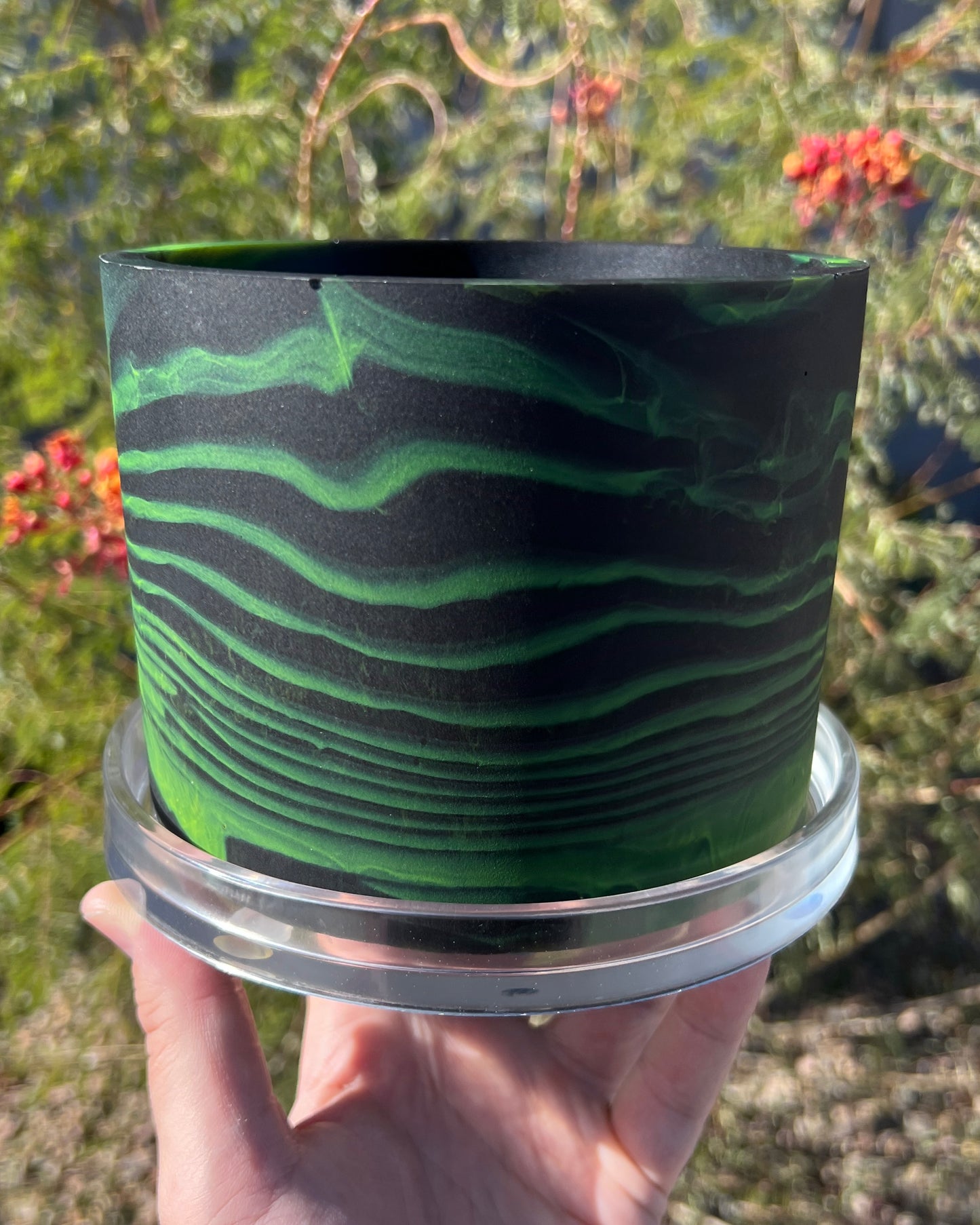 handmade resin plant pot 6 inch indoor planter with drainage