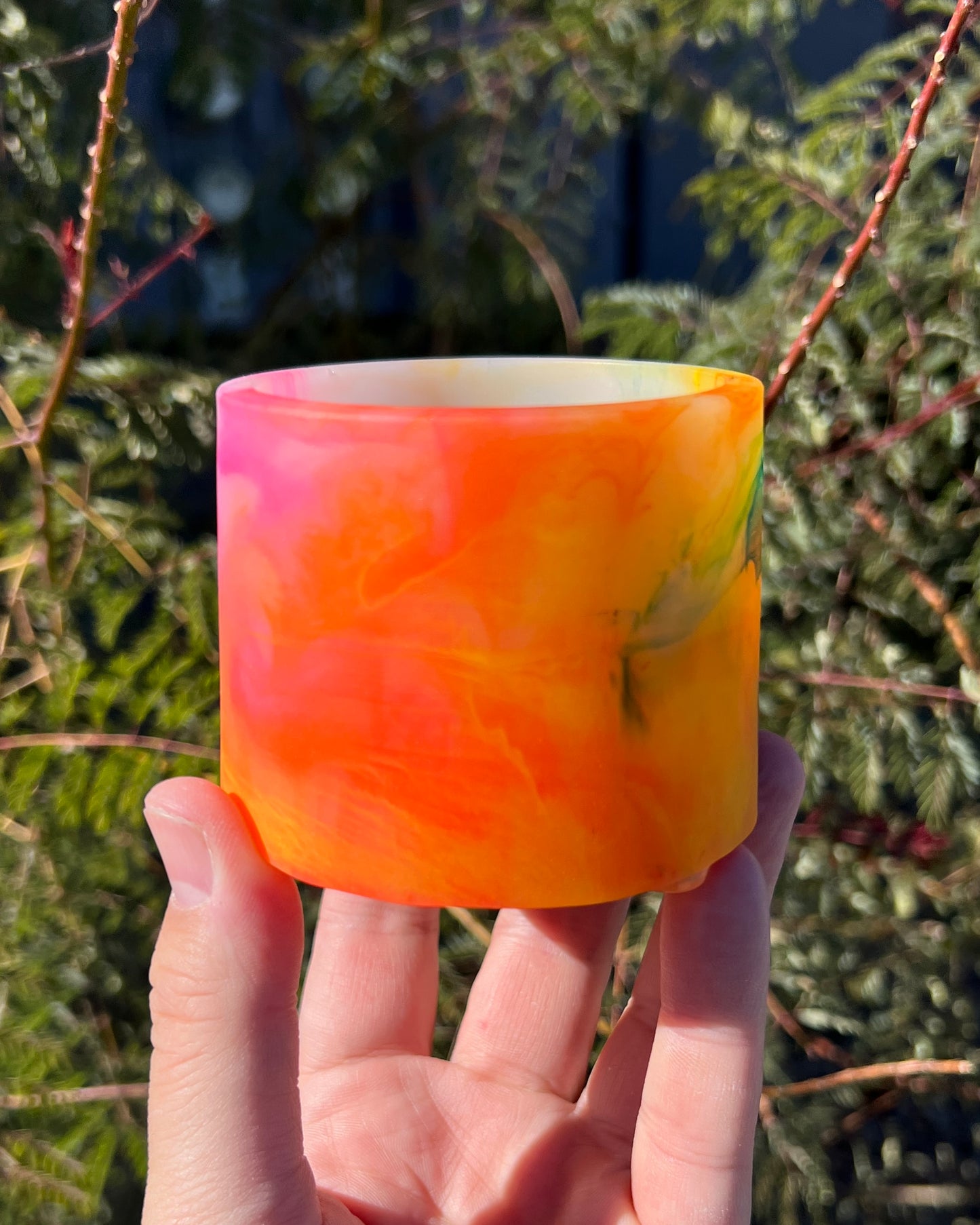 handmade resin plant pot 2.5 inch mini cactus succulent indoor planter with drainage