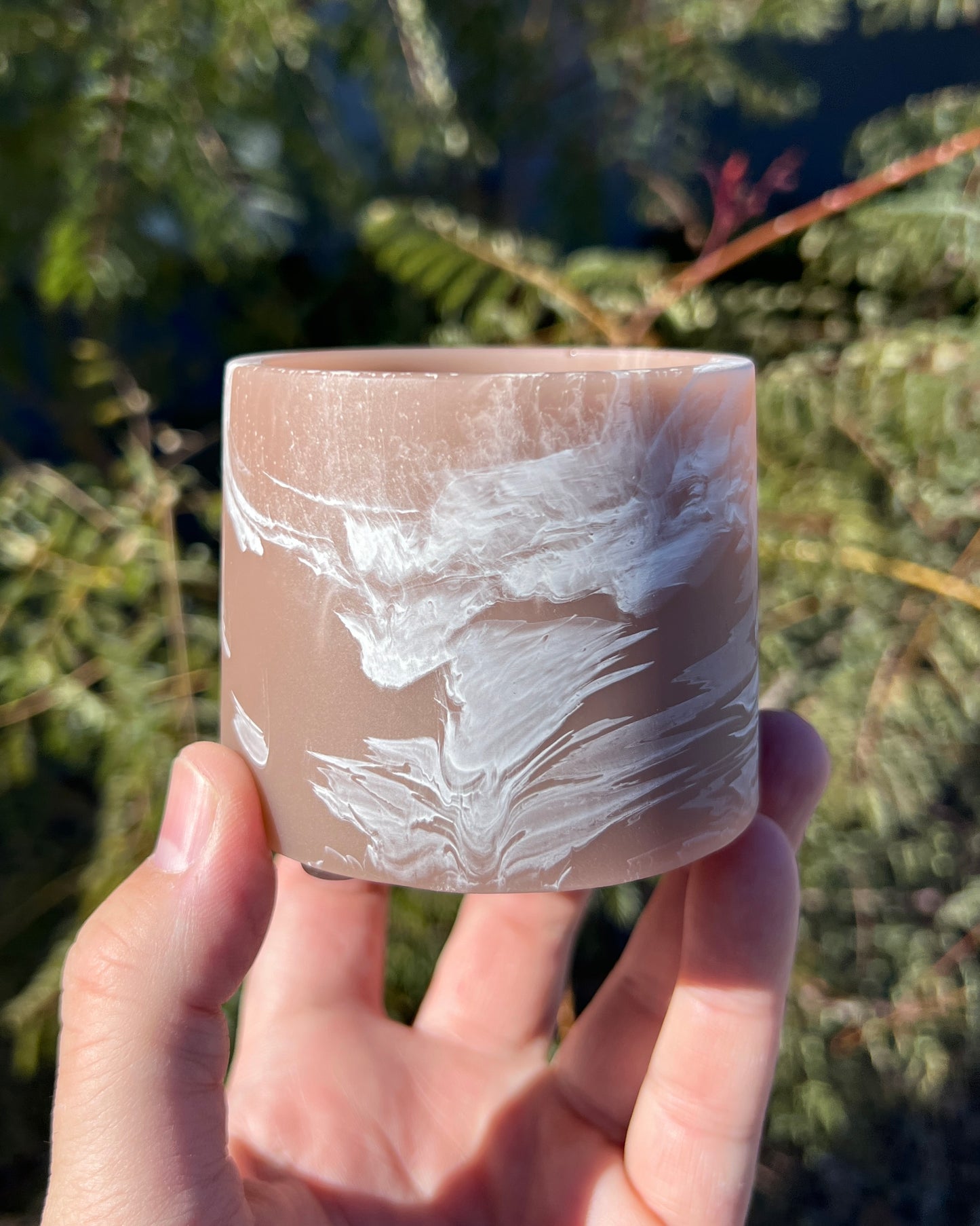 handmade resin plant pot 2.5 inch mini cactus succulent indoor planter with drainage