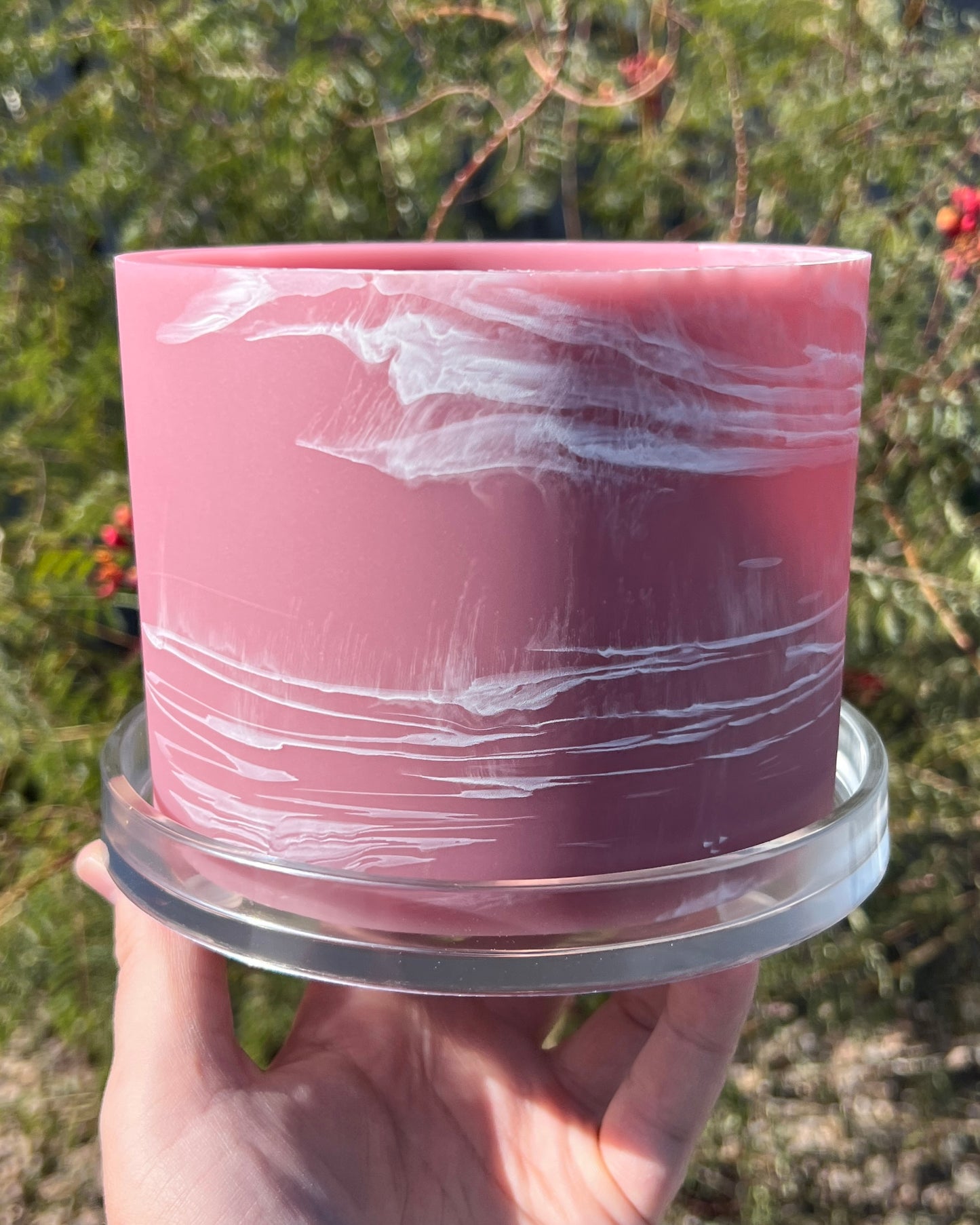 handmade resin plant pot 6 inch indoor planter with drainage