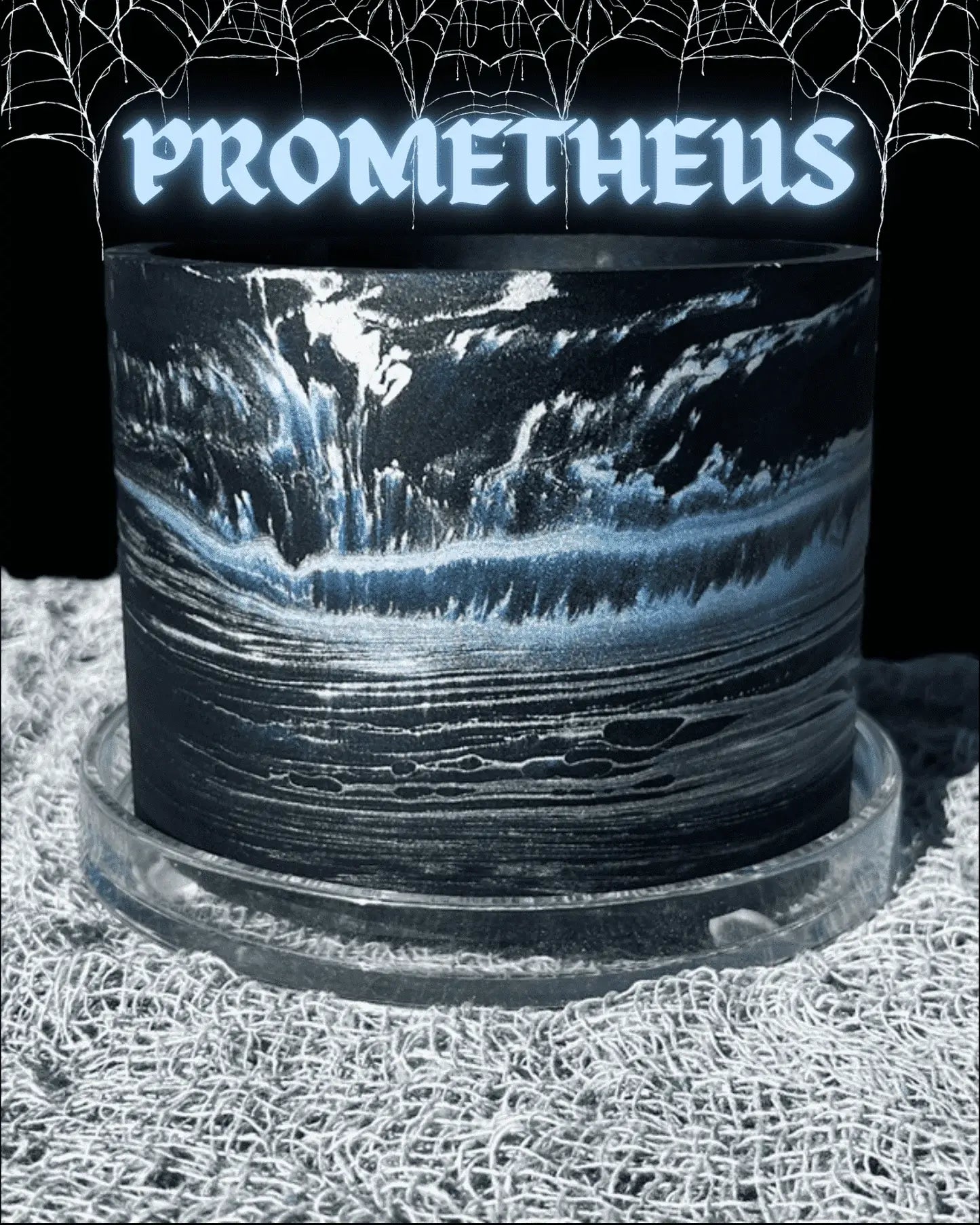 Halloween plant pot black blue silver prometheus