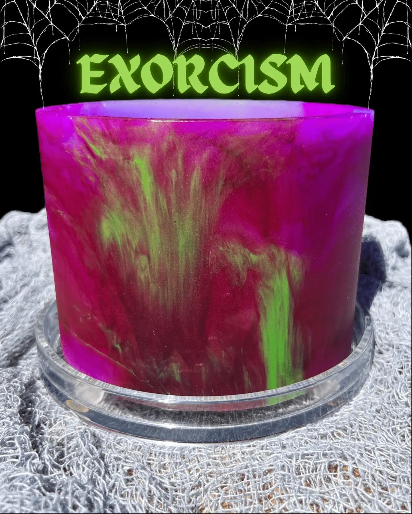 Halloween plant pot pink putple lime green exorcism