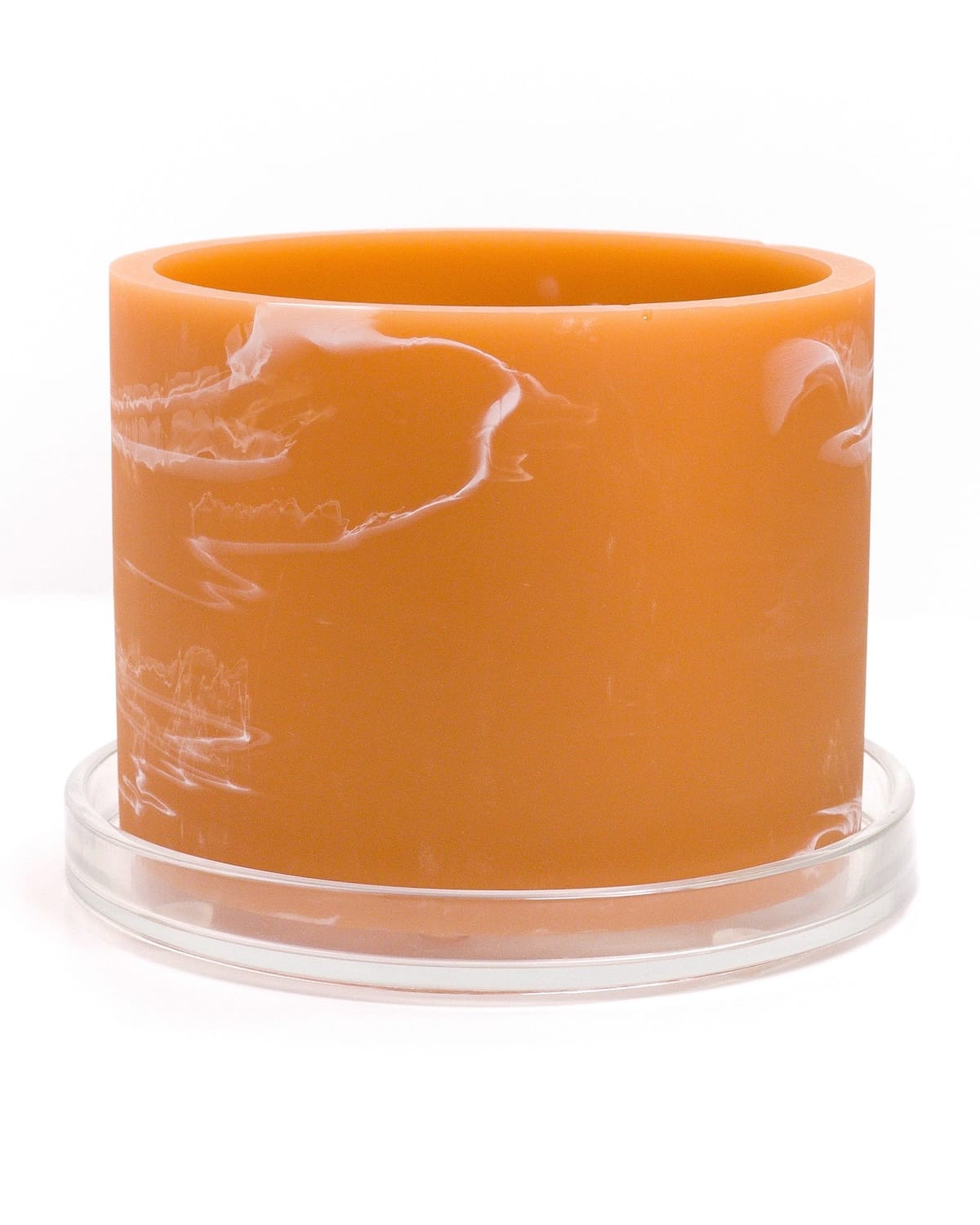 apricot orange white handmade resin plant pot 6 inch indoor planter with drainage