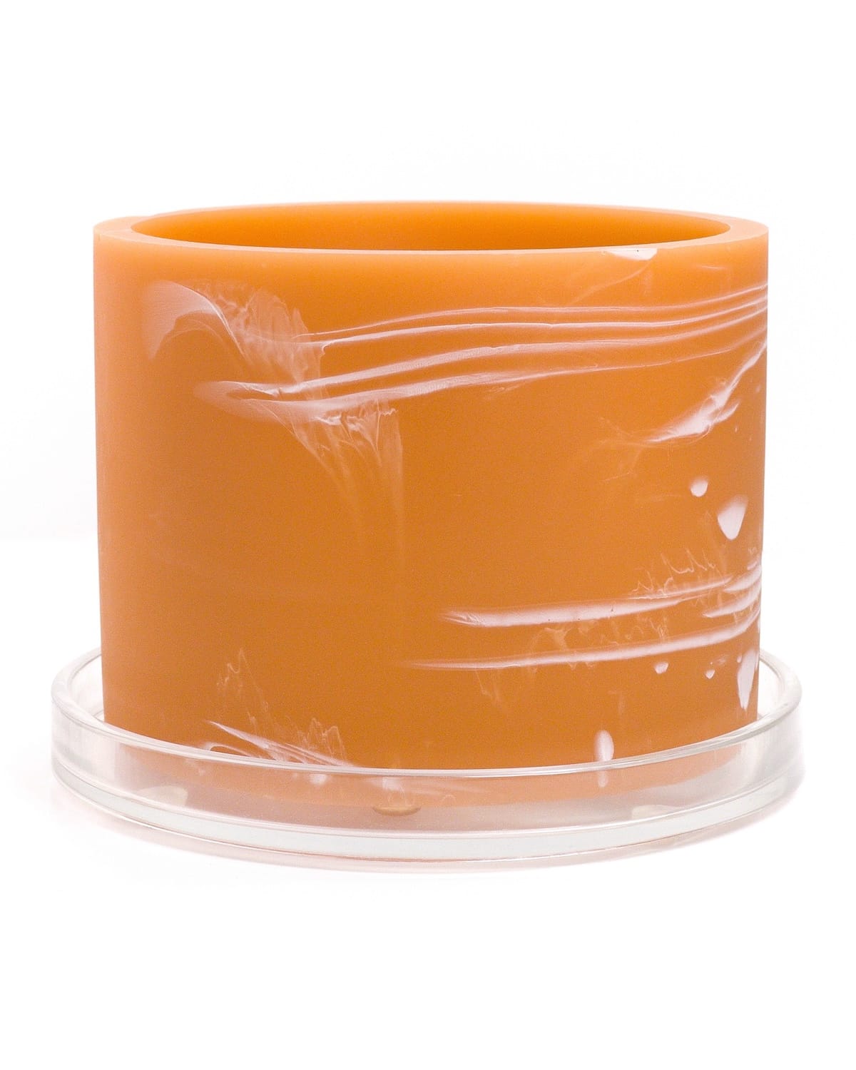 apricot orange white handmade resin plant pot 6 inch indoor planter with drainage