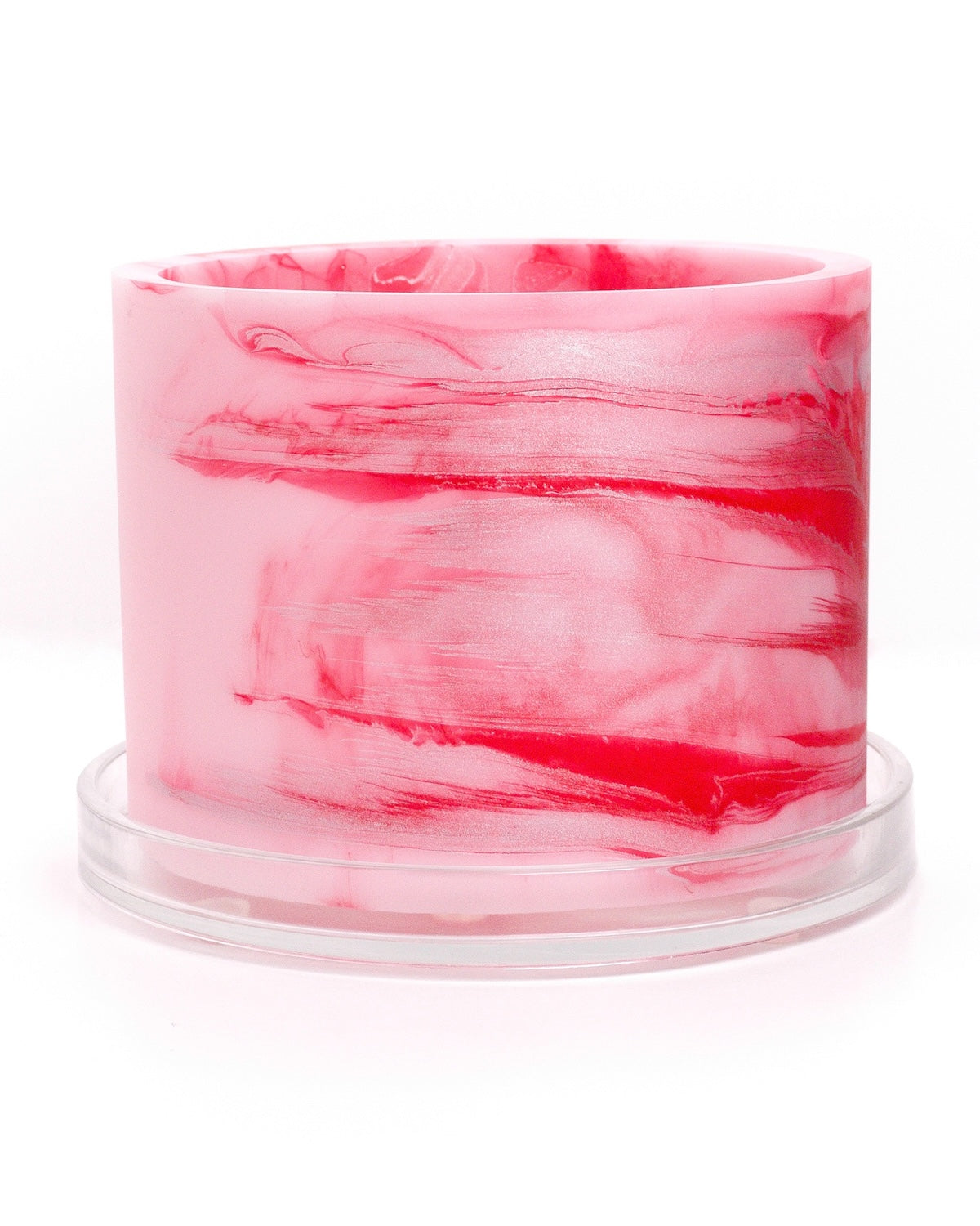 baby pink red silver handmade resin plant pot 6 inch indoor planter with drainage