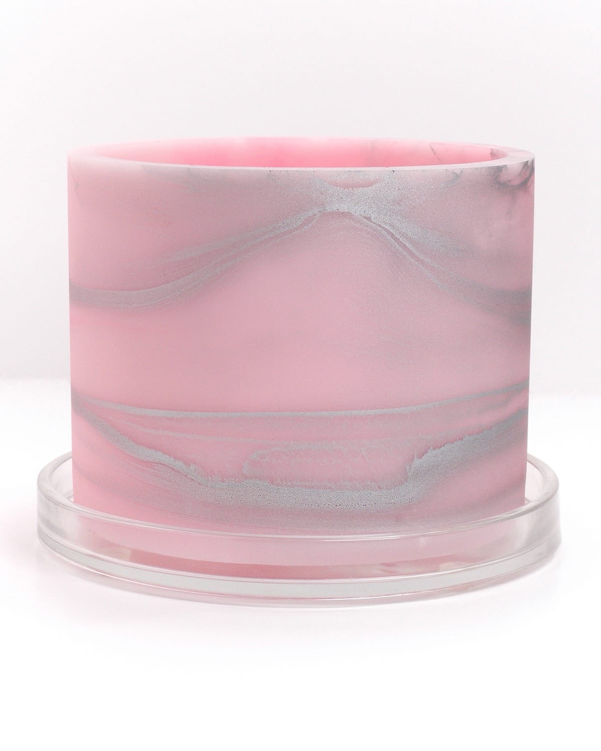 baby pink silver hot pink handmade resin plant pot 6 inch indoor planter with drainage