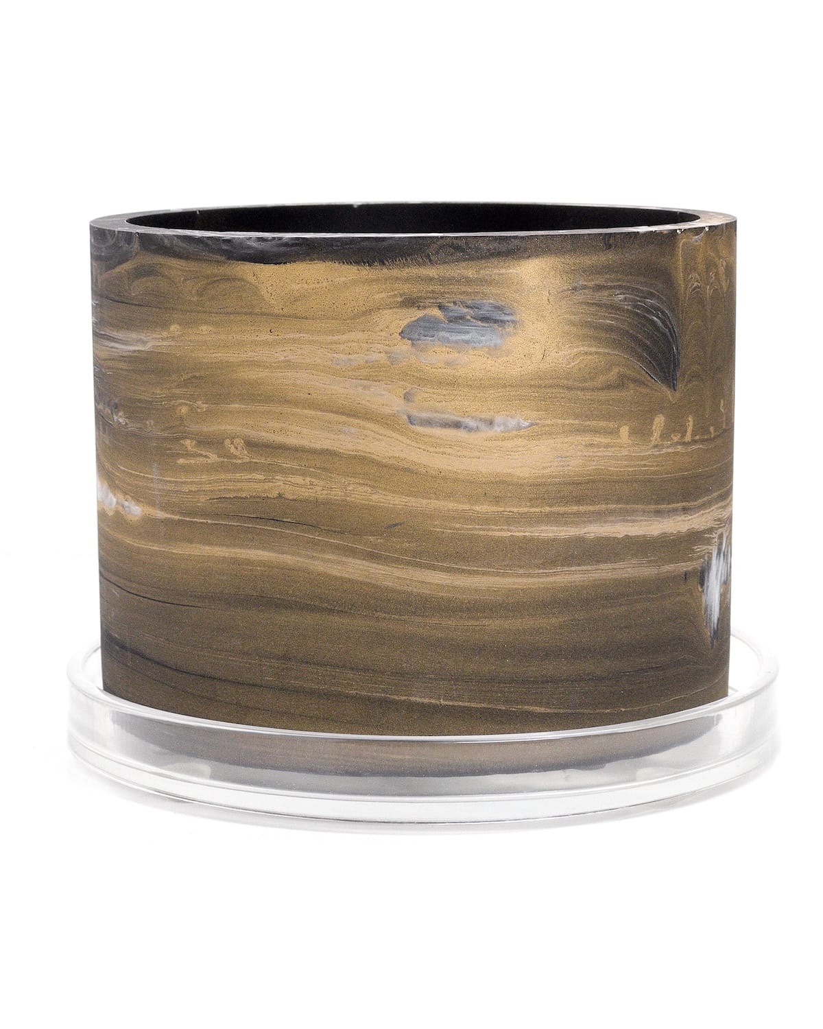 black gold white handmade resin plant pot 6 inch indoor planter with drainage