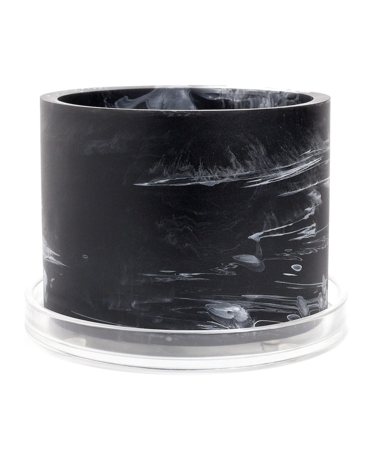 black white handmade resin plant pot 6 inch indoor planter with drainage