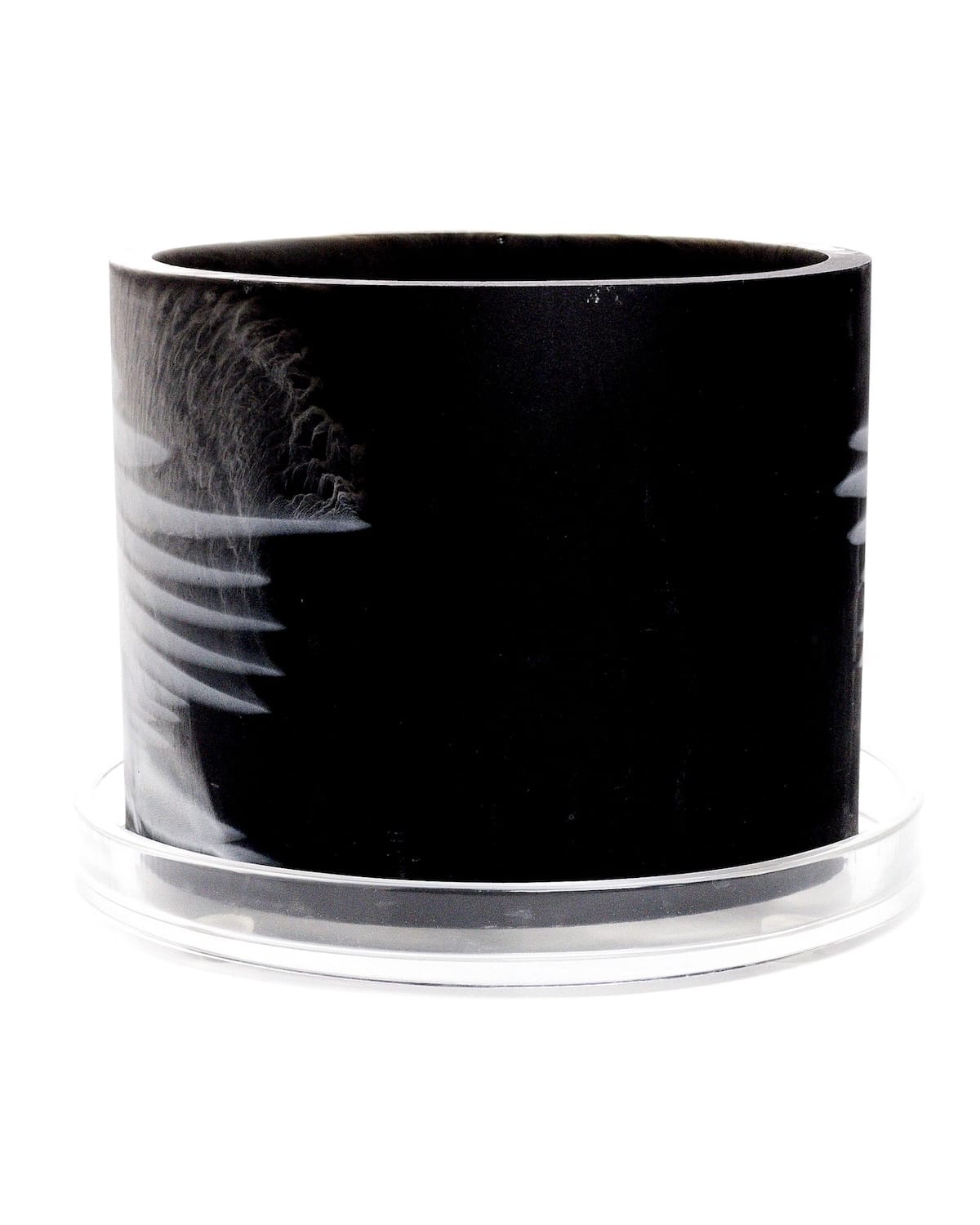 black white handmade resin plant pot 6 inch indoor planter with drainage