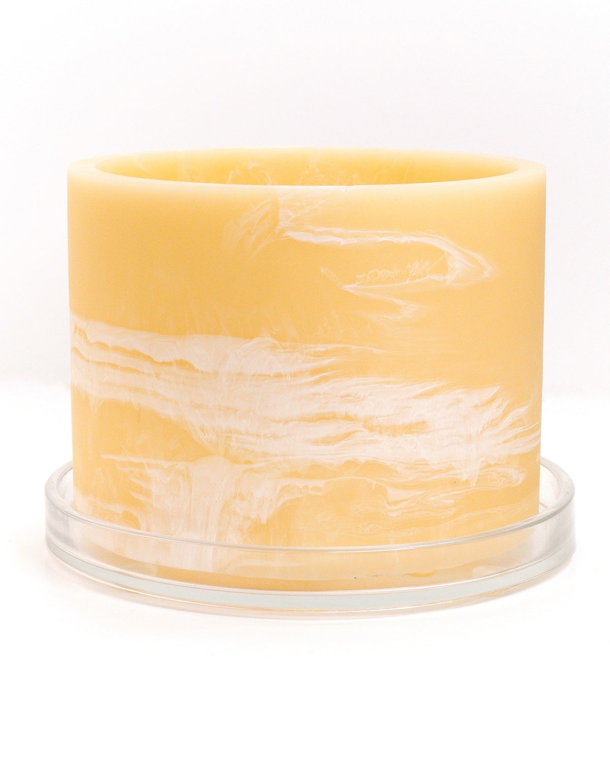 yellow and white plant pot Butter Yellow & White Resin Planter - 6 Inch Handmade Plant Pot