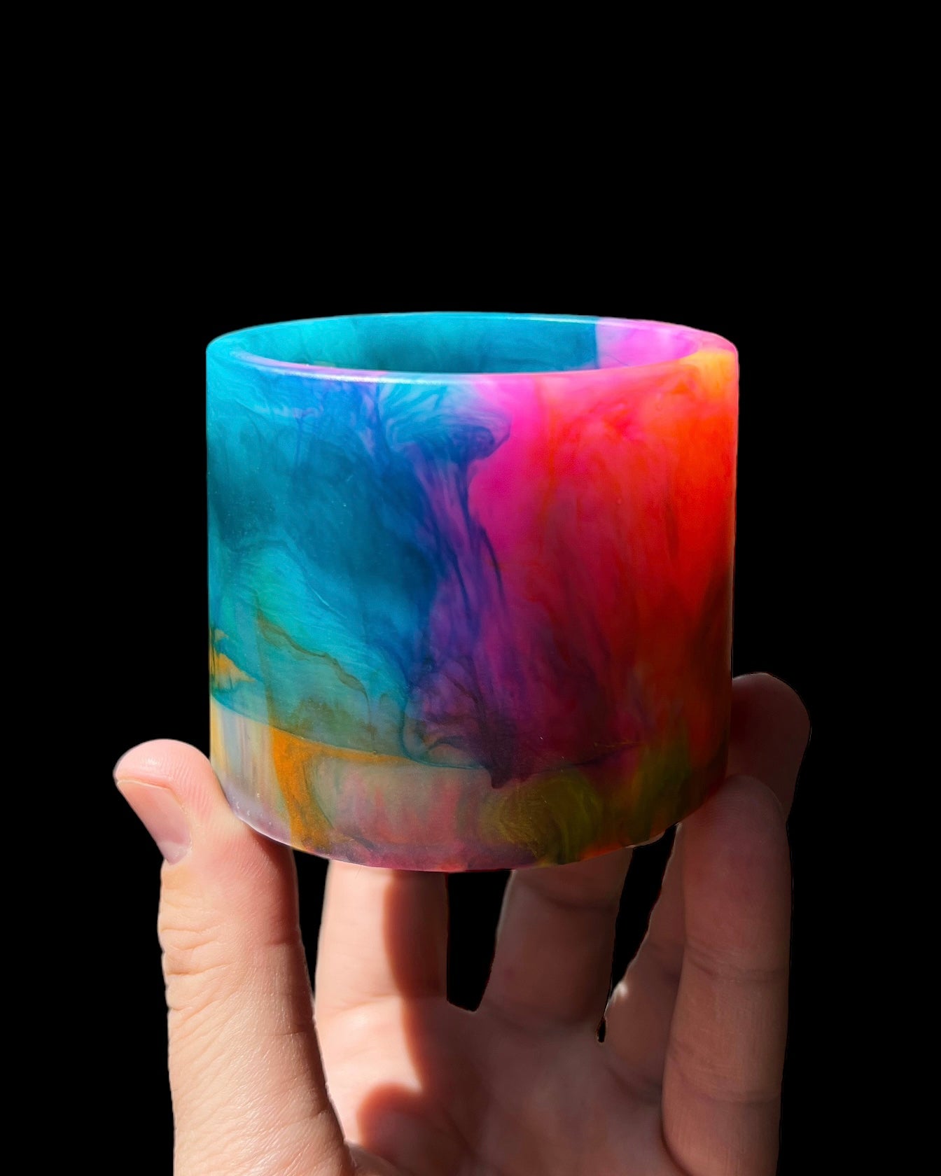 handmade resin plant pot 6 inch indoor planter with drainage