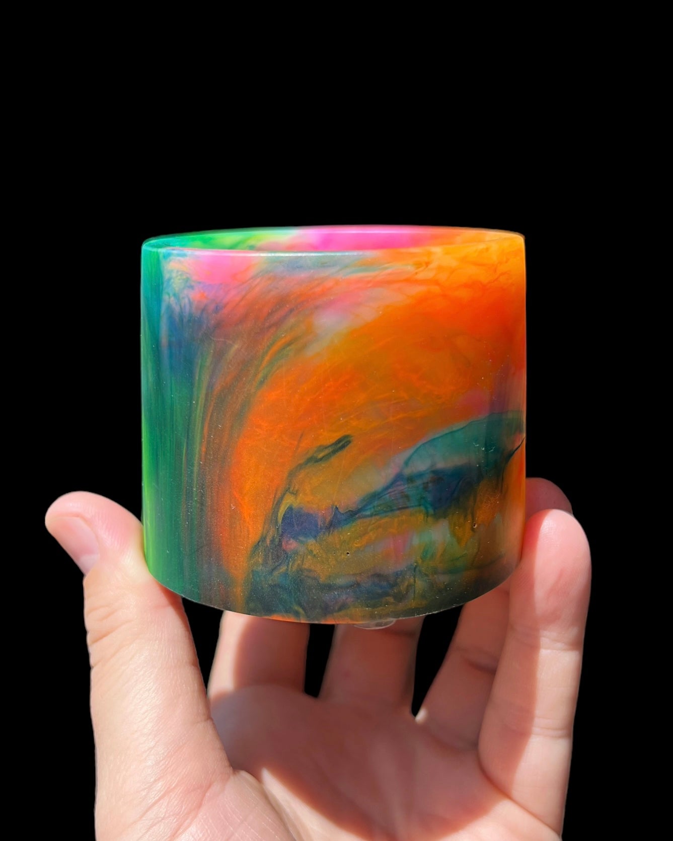 handmade resin plant pot 6 inch indoor planter with drainage