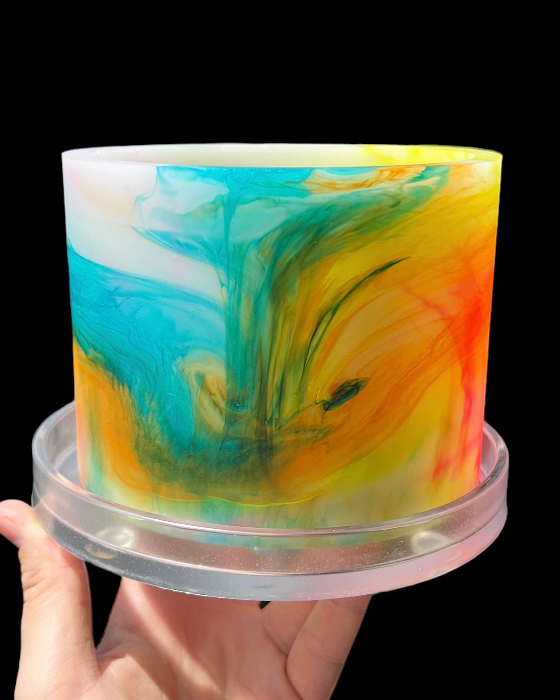 handmade resin plant pot 6 inch indoor planter with drainage