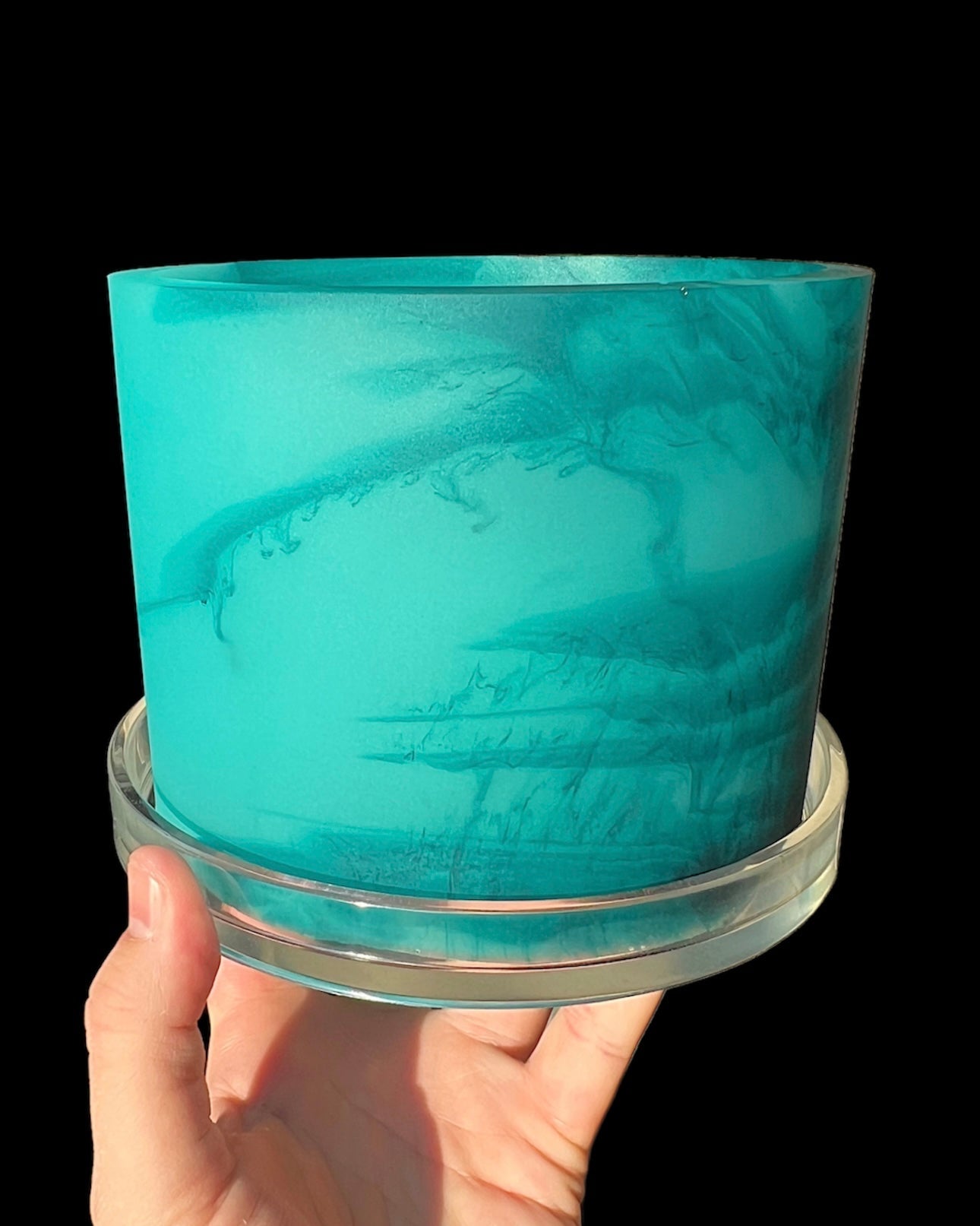 handmade resin plant pot 6 inch indoor planter with drainage