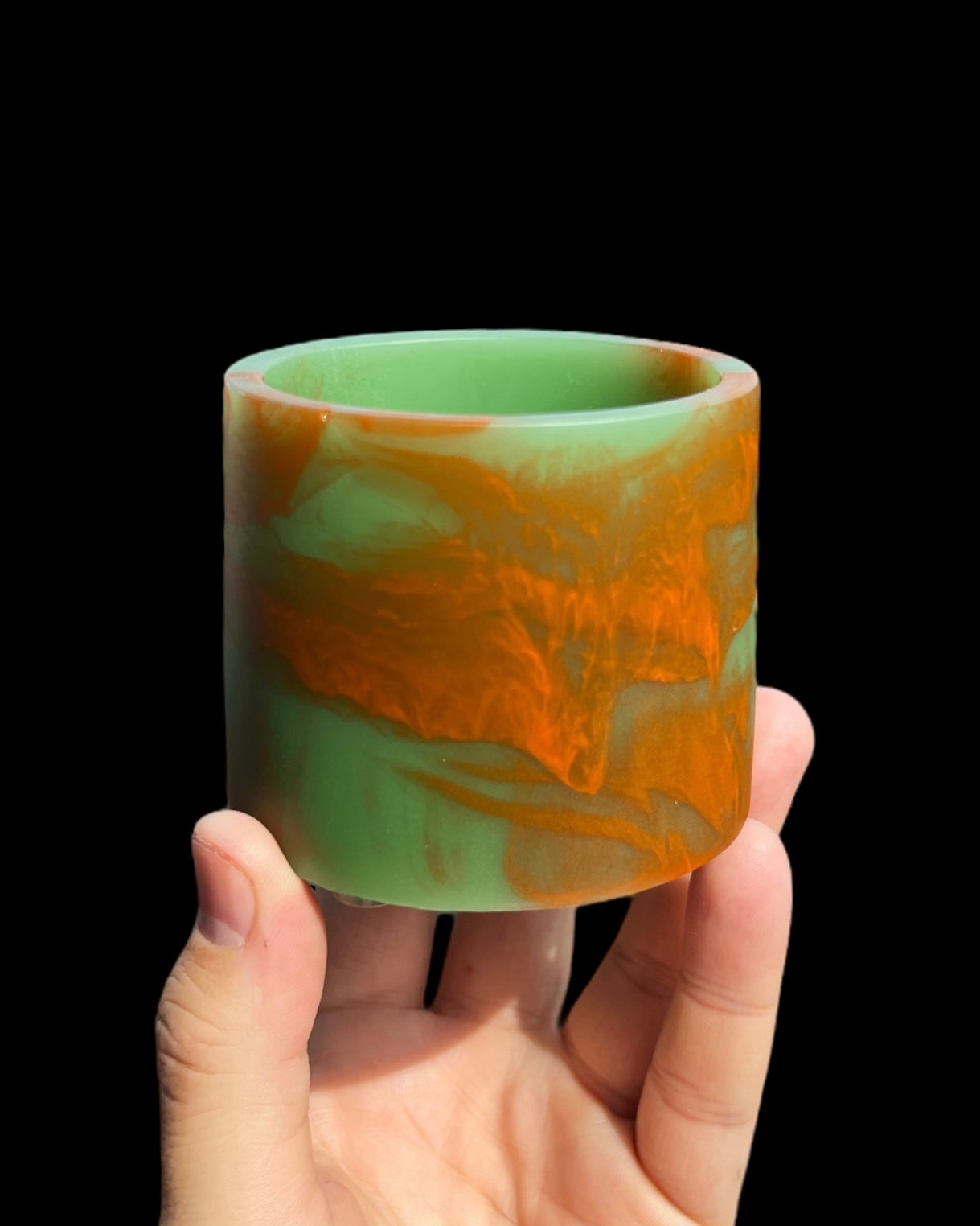 handmade resin plant pot 6 inch indoor planter with drainage