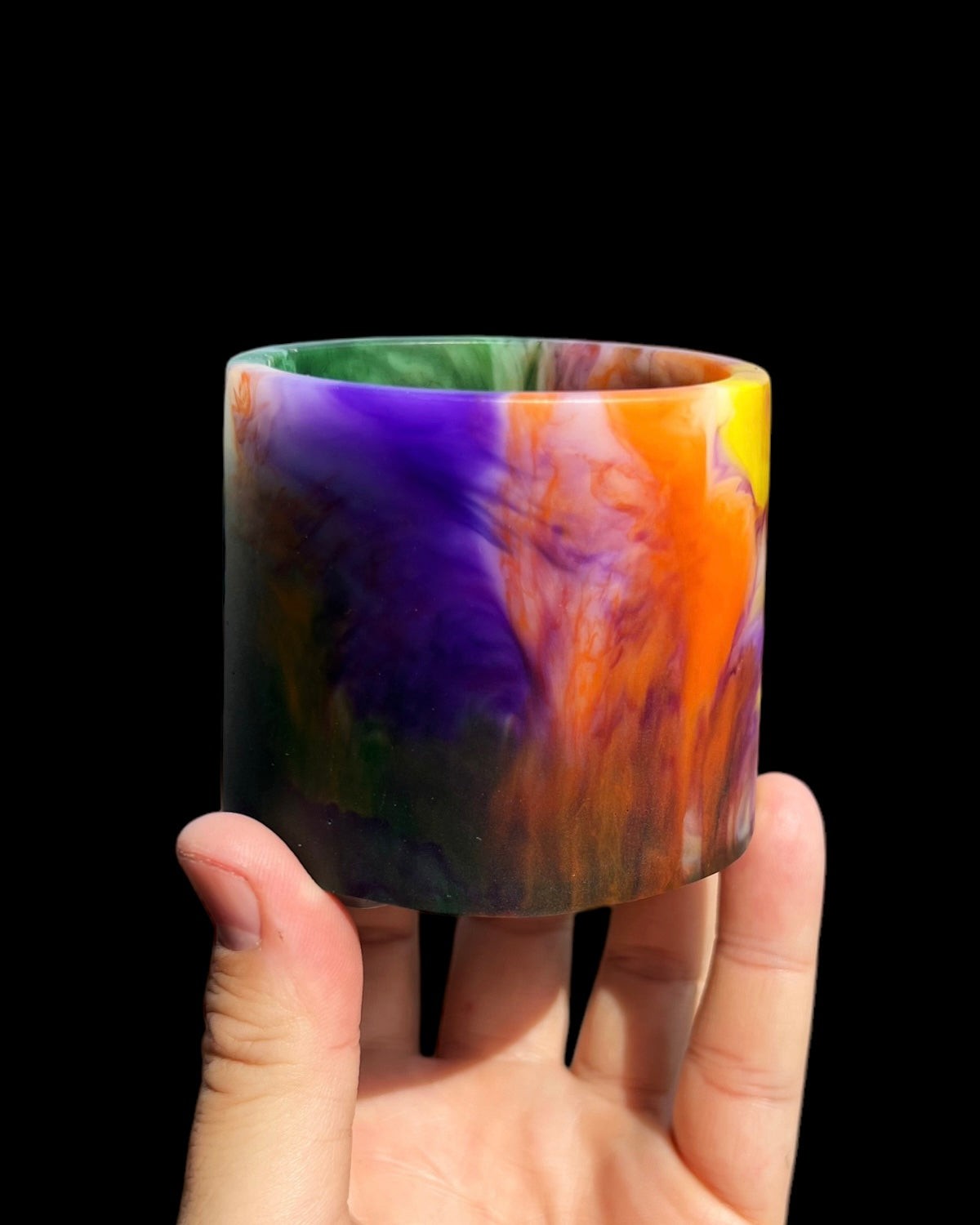 handmade resin plant pot 6 inch indoor planter with drainage