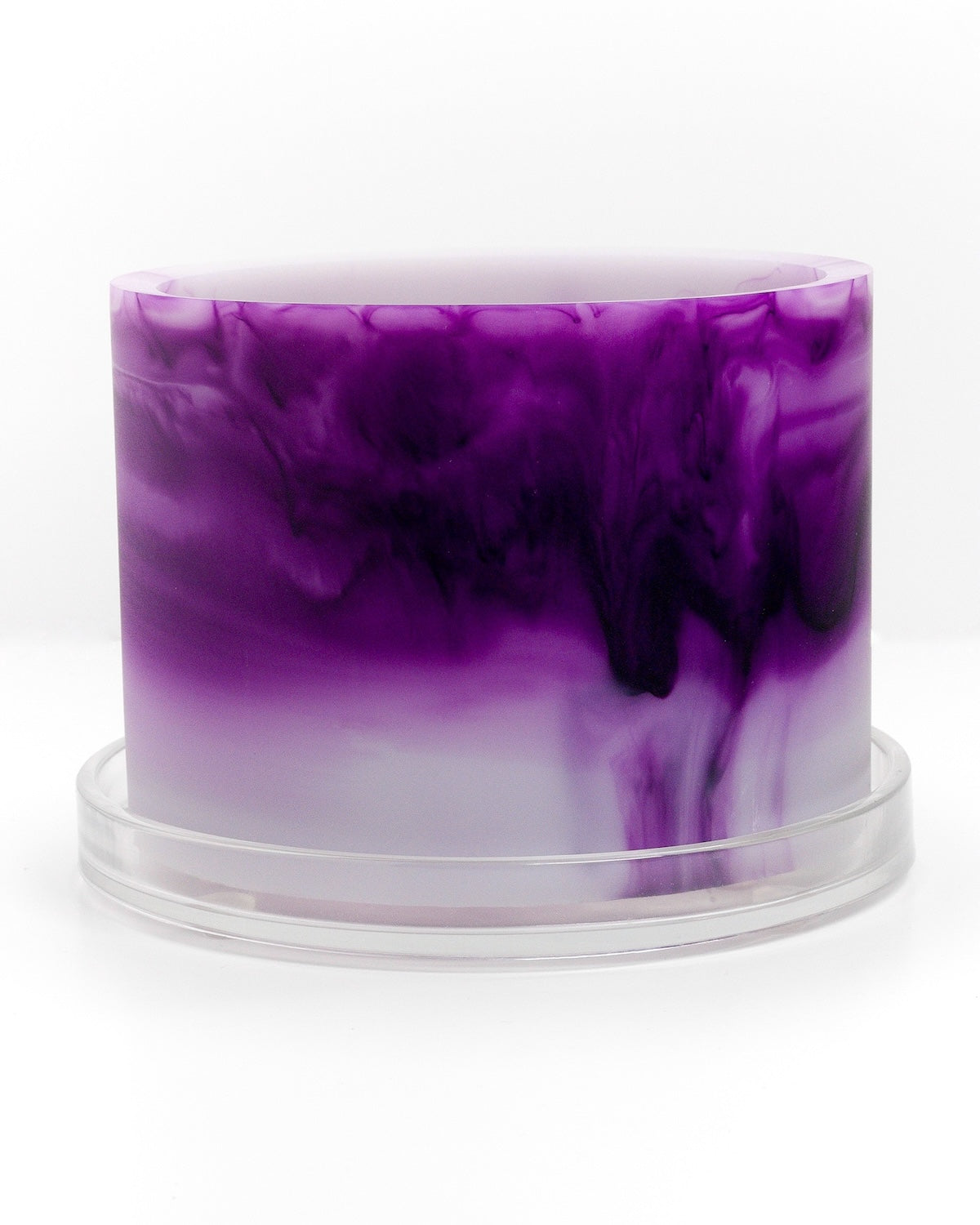lavender purple handmade resin plant pot 6 inch indoor planter with drainage