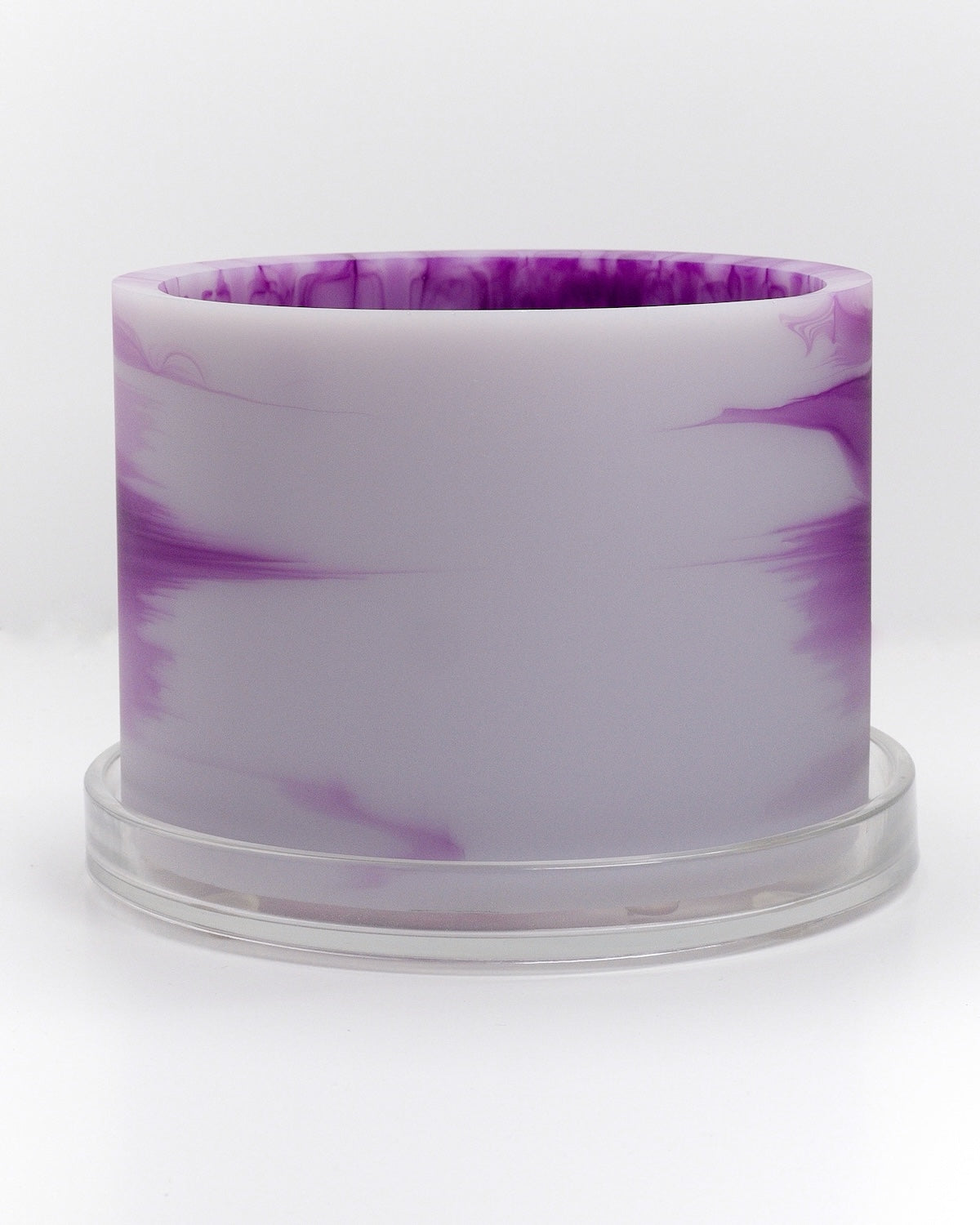 lavender purple handmade resin plant pot 6 inch indoor planter with drainage