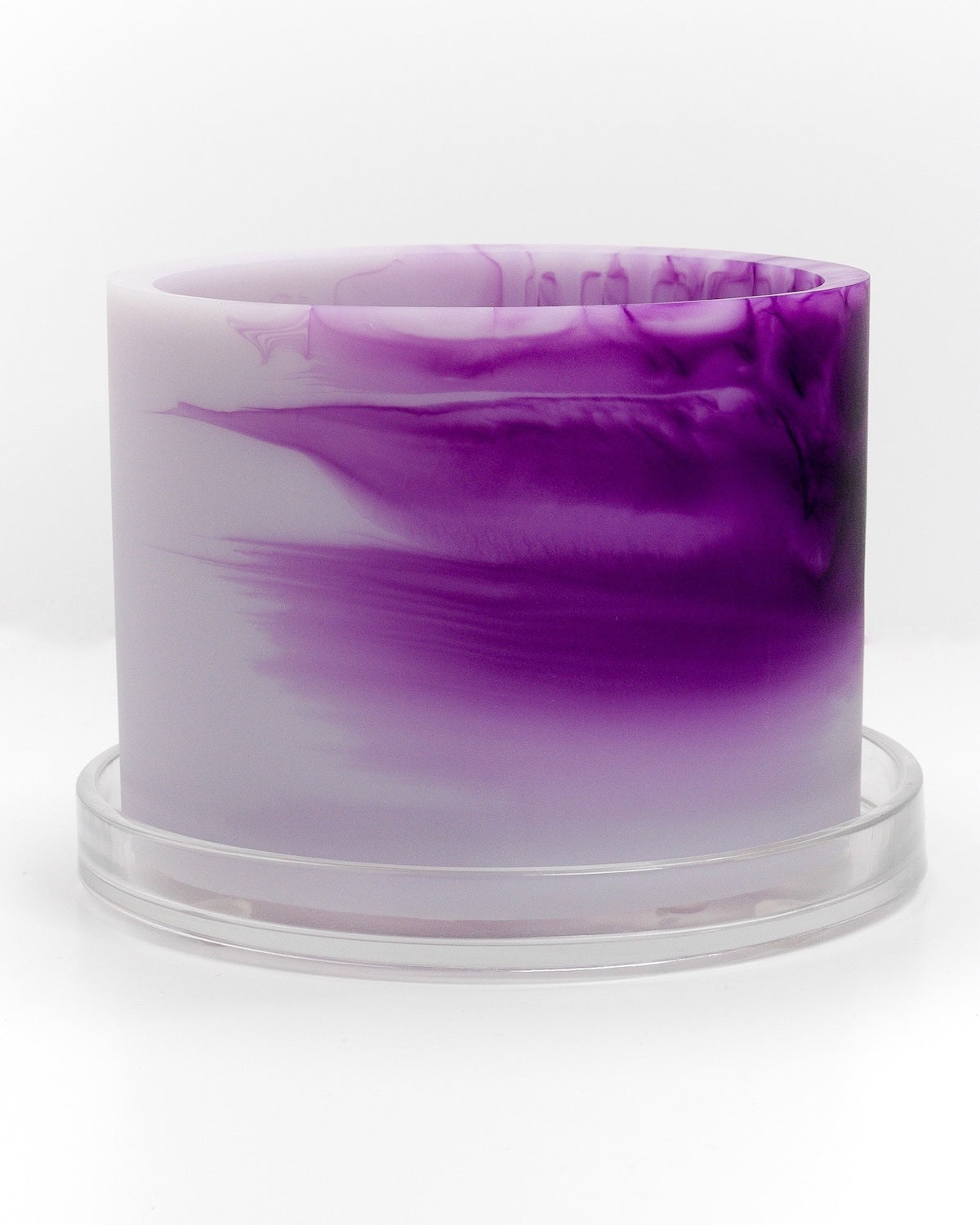 lavender purple handmade resin plant pot 6 inch indoor planter with drainage