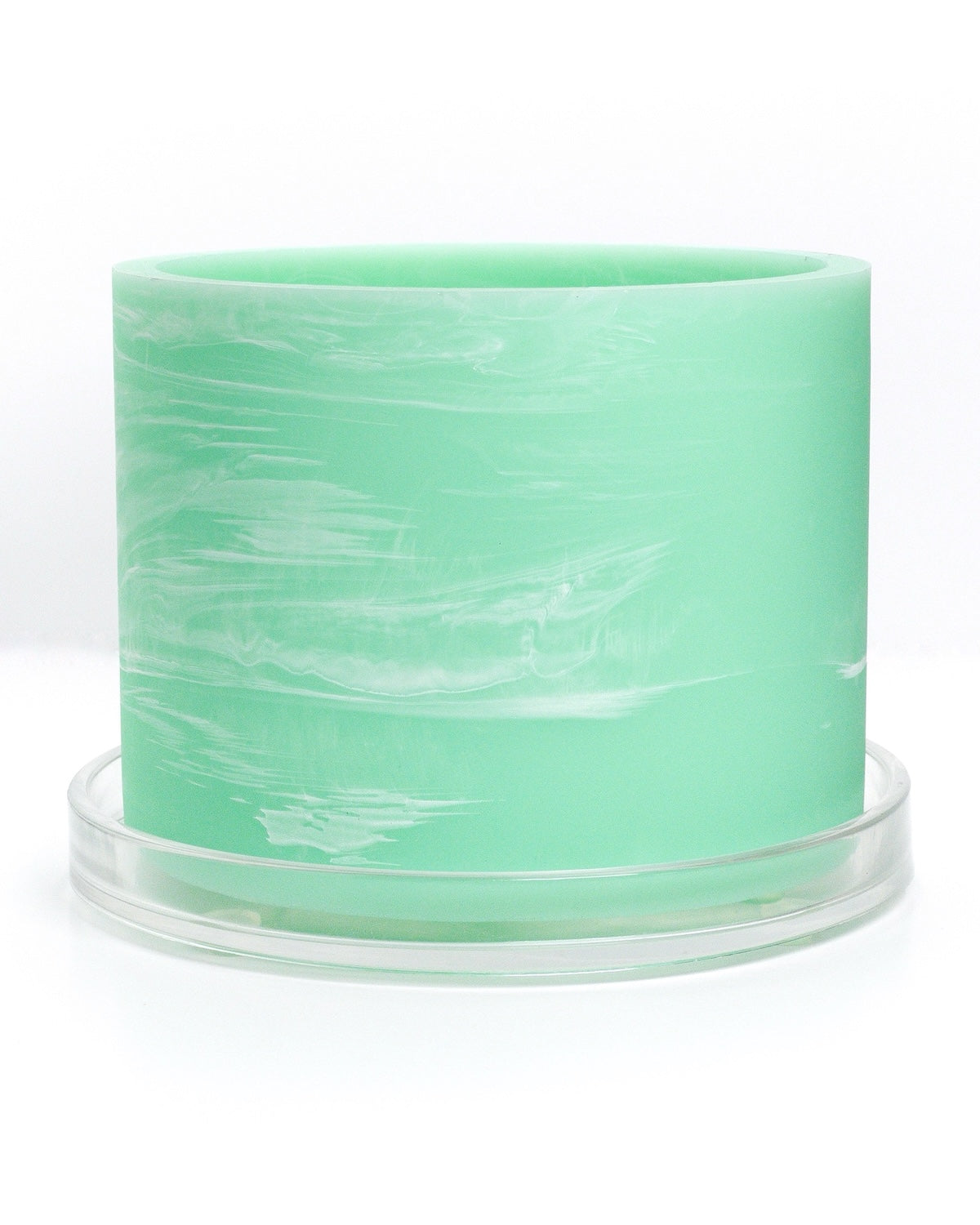mint green white handmade resin plant pot 6 inch indoor planter with drainage