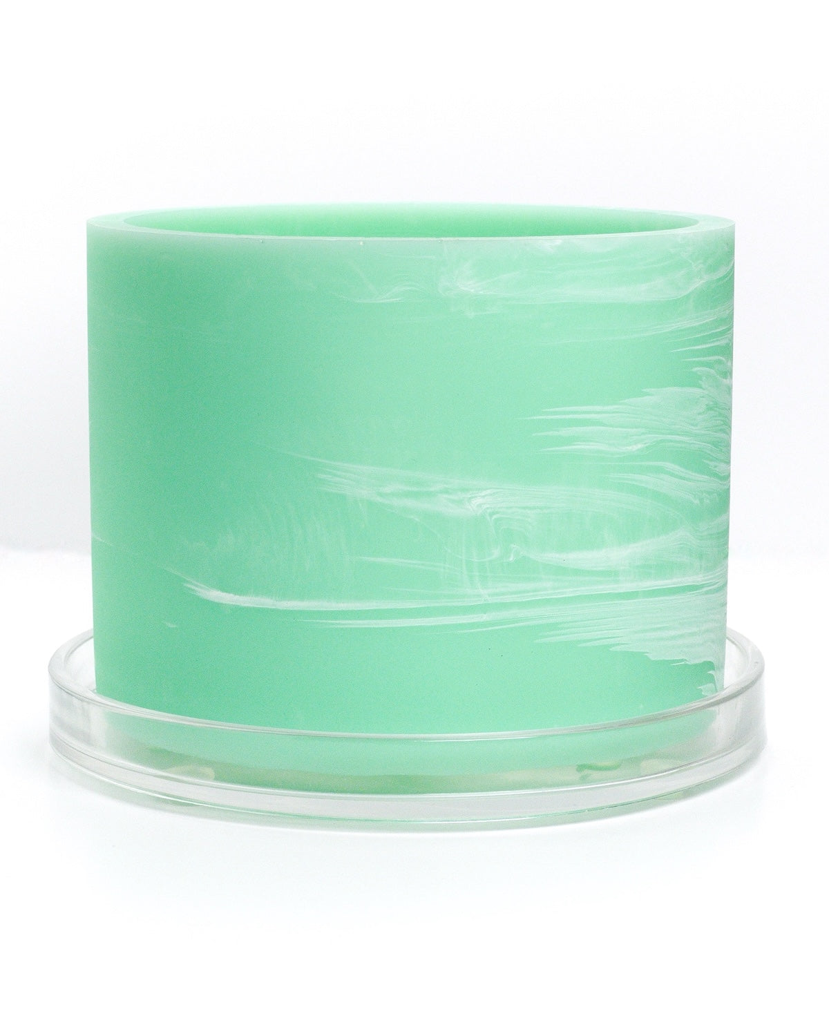mint green white handmade resin plant pot 6 inch indoor planter with drainage