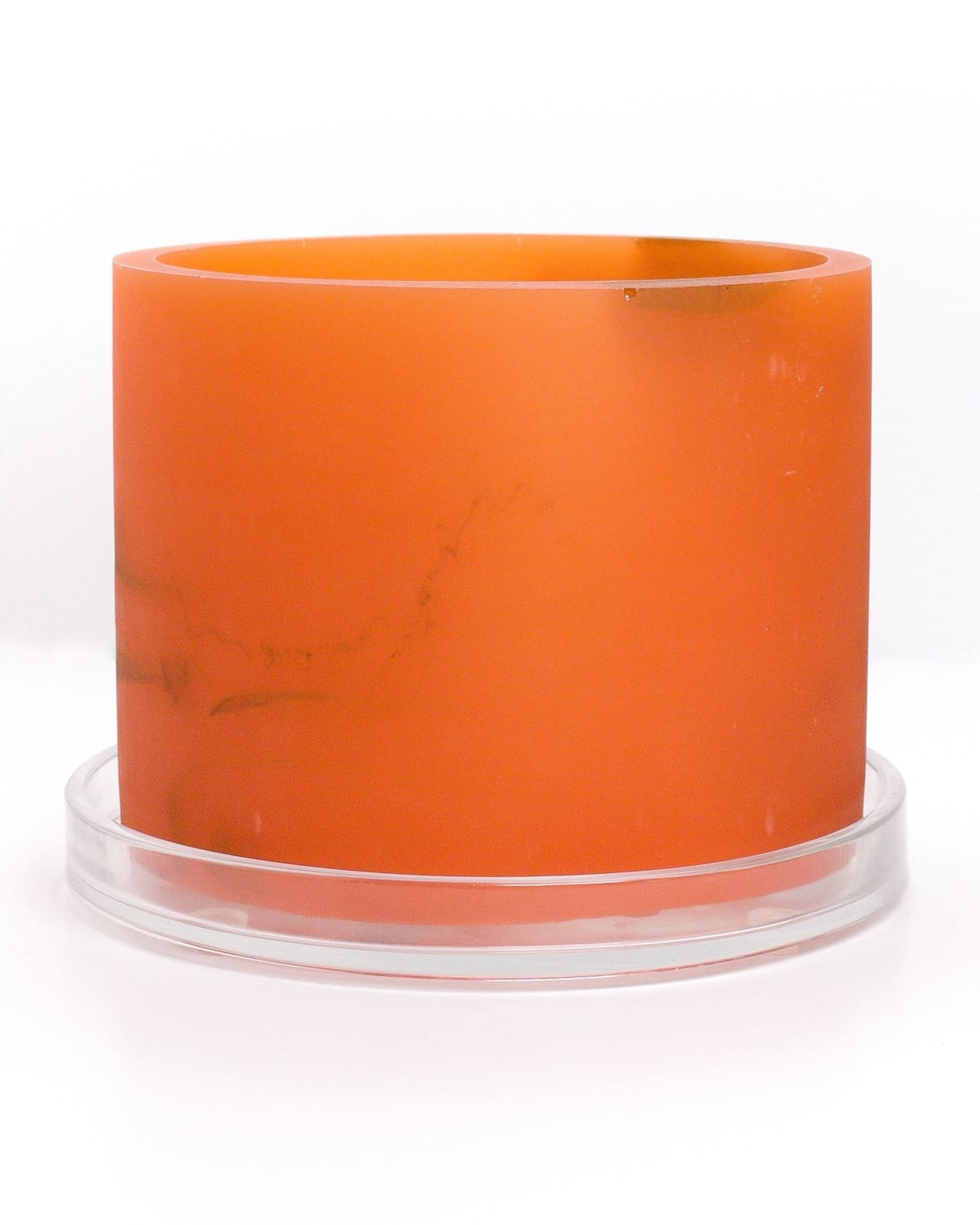 orange brown handmade resin plant pot 6 inch indoor planter with drainage