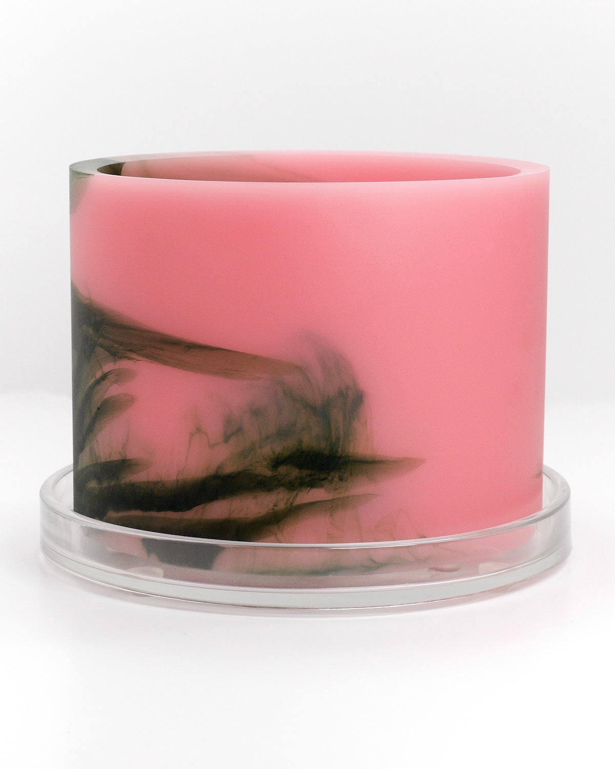 pastel pink forest green handmade resin plant pot 6 inch indoor planter with drainage