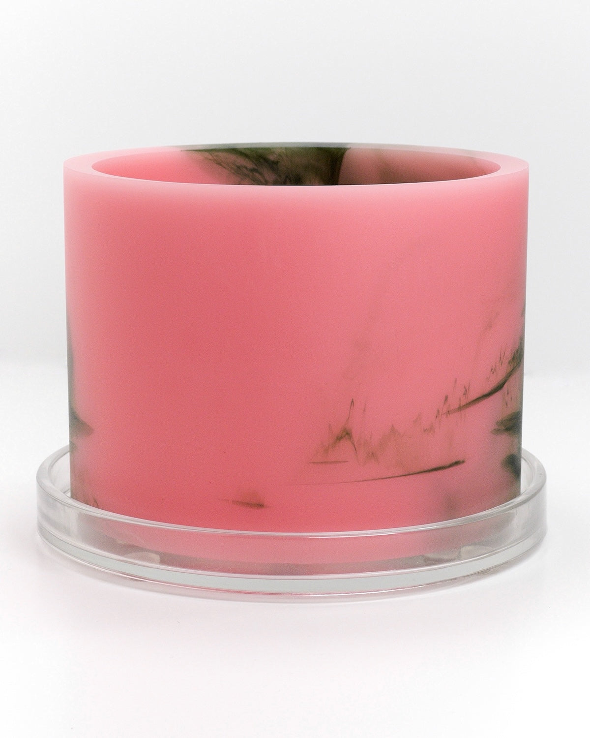 pastel pink forest green handmade resin plant pot 6 inch indoor planter with drainage