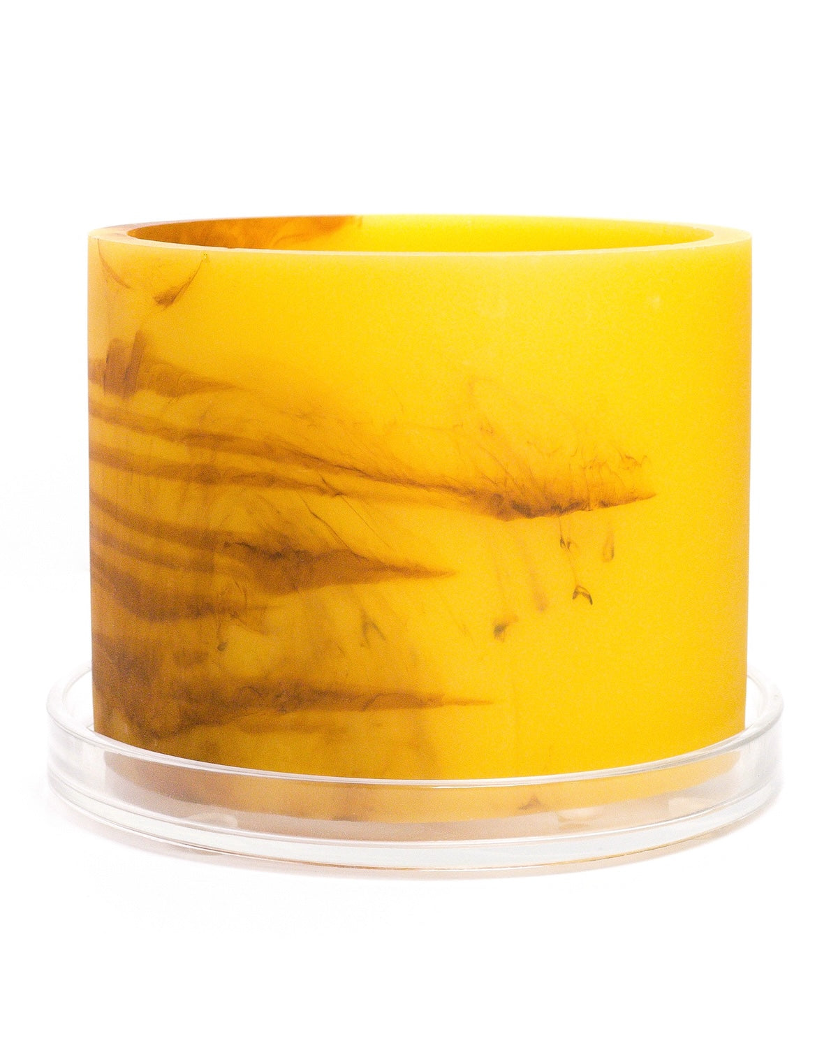 ripe banana yellow brown handmade resin plant pot 6 inch indoor planter with drainage
