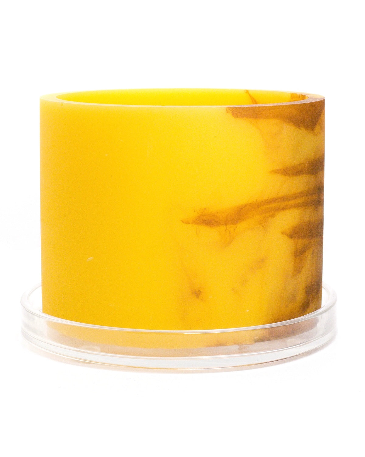 ripe banana yellow brown handmade resin plant pot 6 inch indoor planter with drainage
