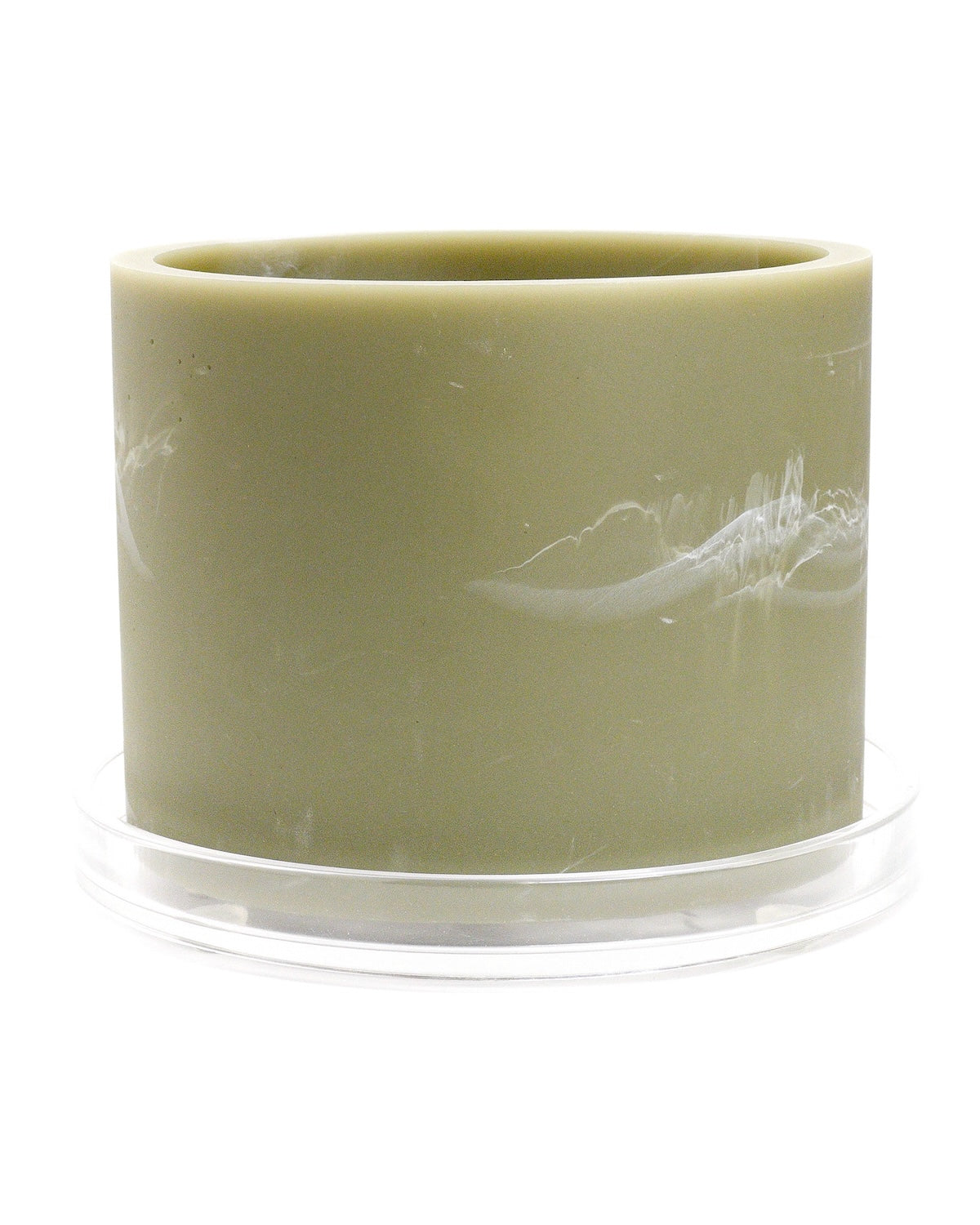 sage green white handmade resin plant pot 6 inch indoor planter with drainage