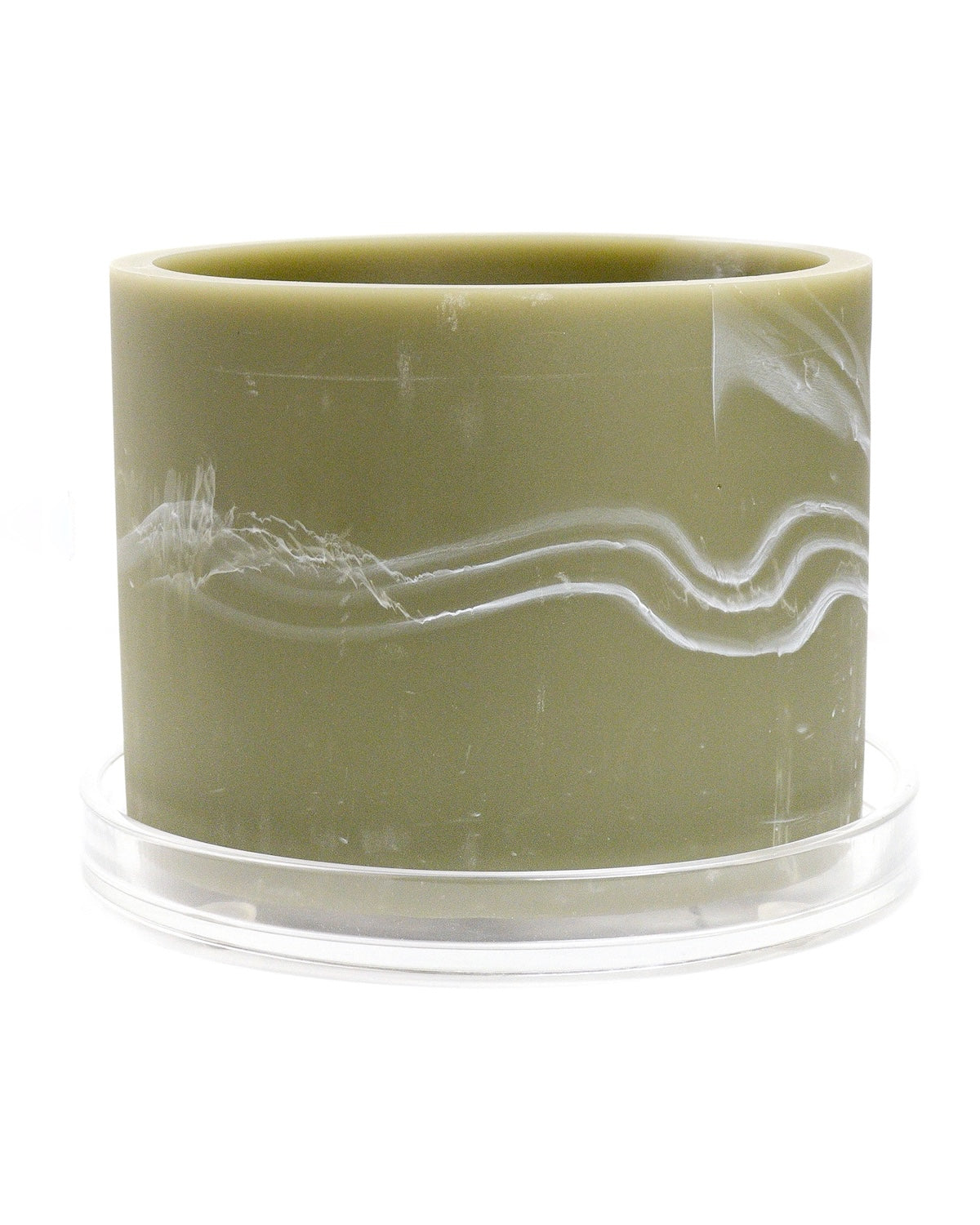 sage green white handmade resin plant pot 6 inch indoor planter with drainage