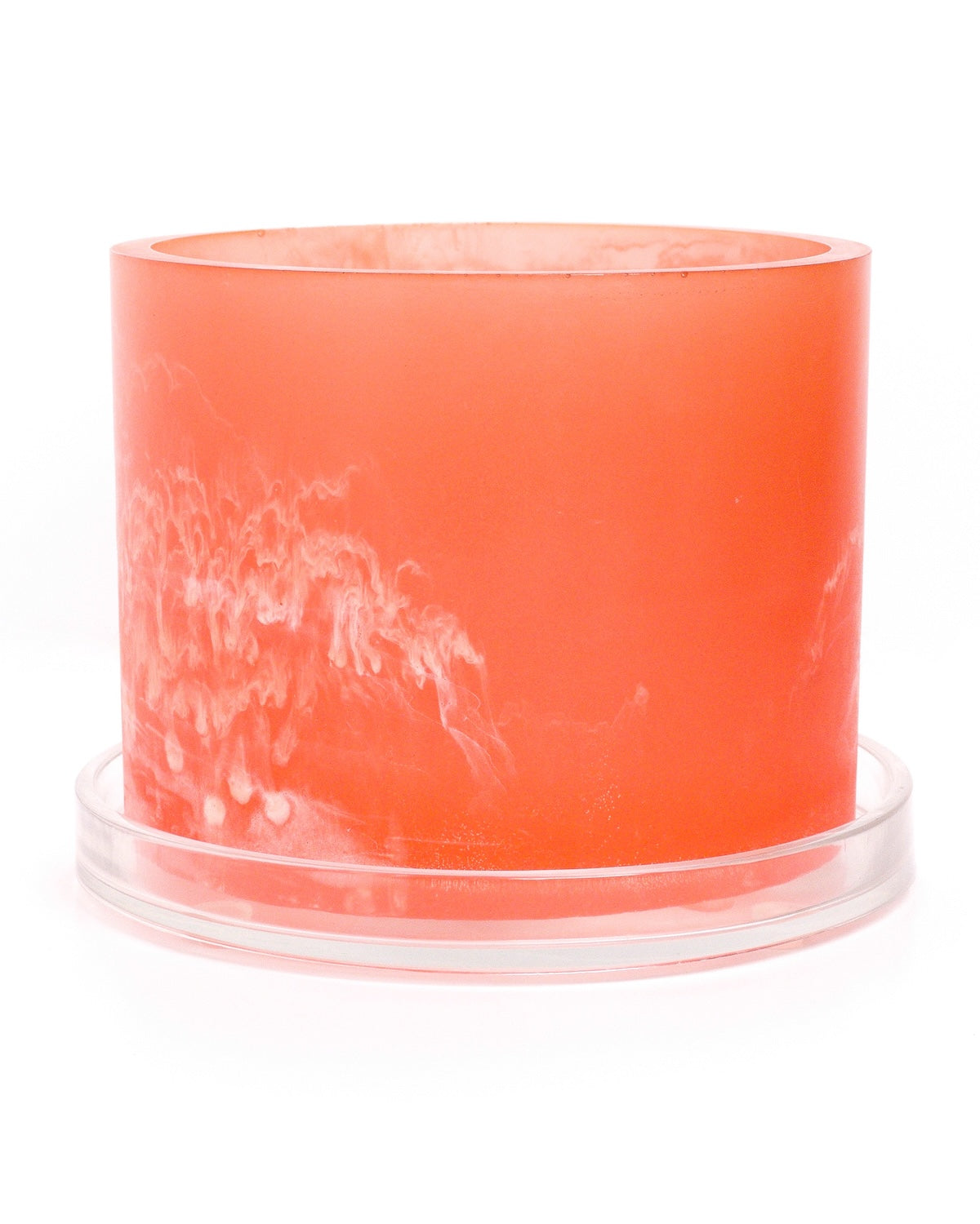 watermelon red white handmade resin plant pot 6 inch indoor planter with drainage