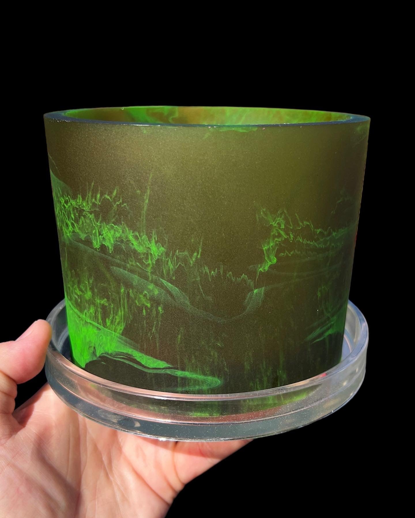 handmade resin plant pot 6 inch indoor planter with drainage