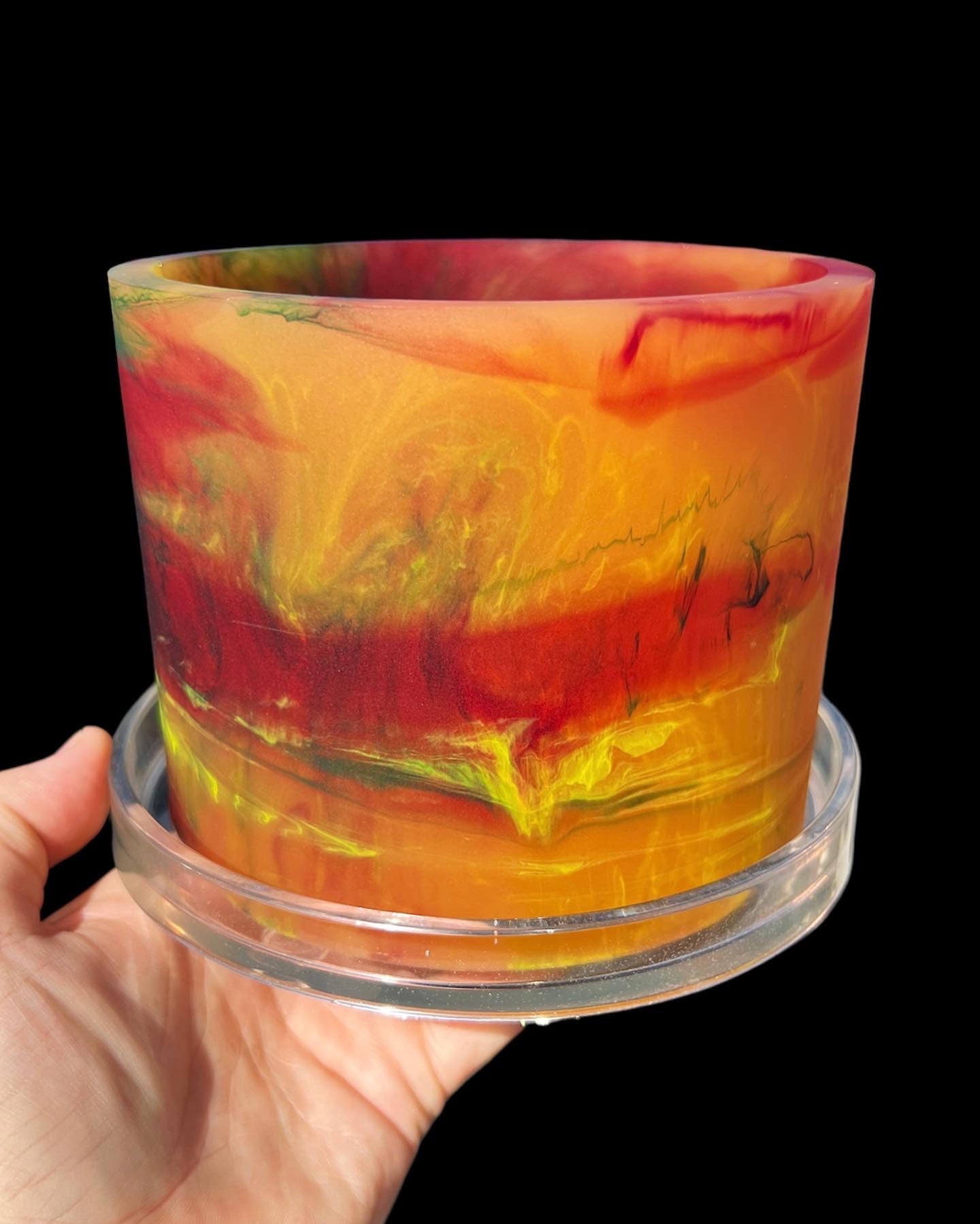 handmade resin plant pot 6 inch indoor planter with drainage