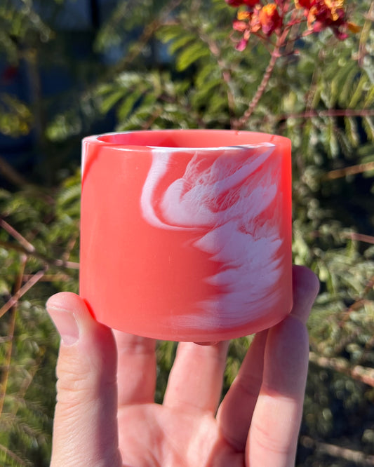 handmade resin plant pot 2.5 inch mini cactus succulent indoor planter with drainage