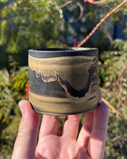 Plant Pot - Black | Gold Mini