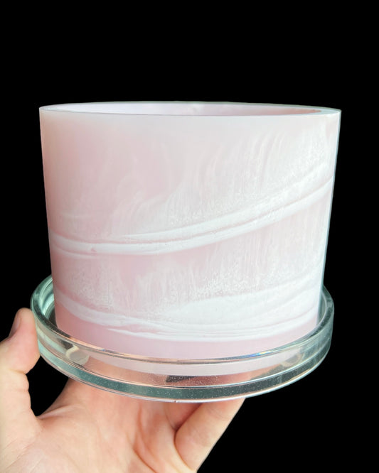 baby pink | white - Neutral Pastel Plant Pot