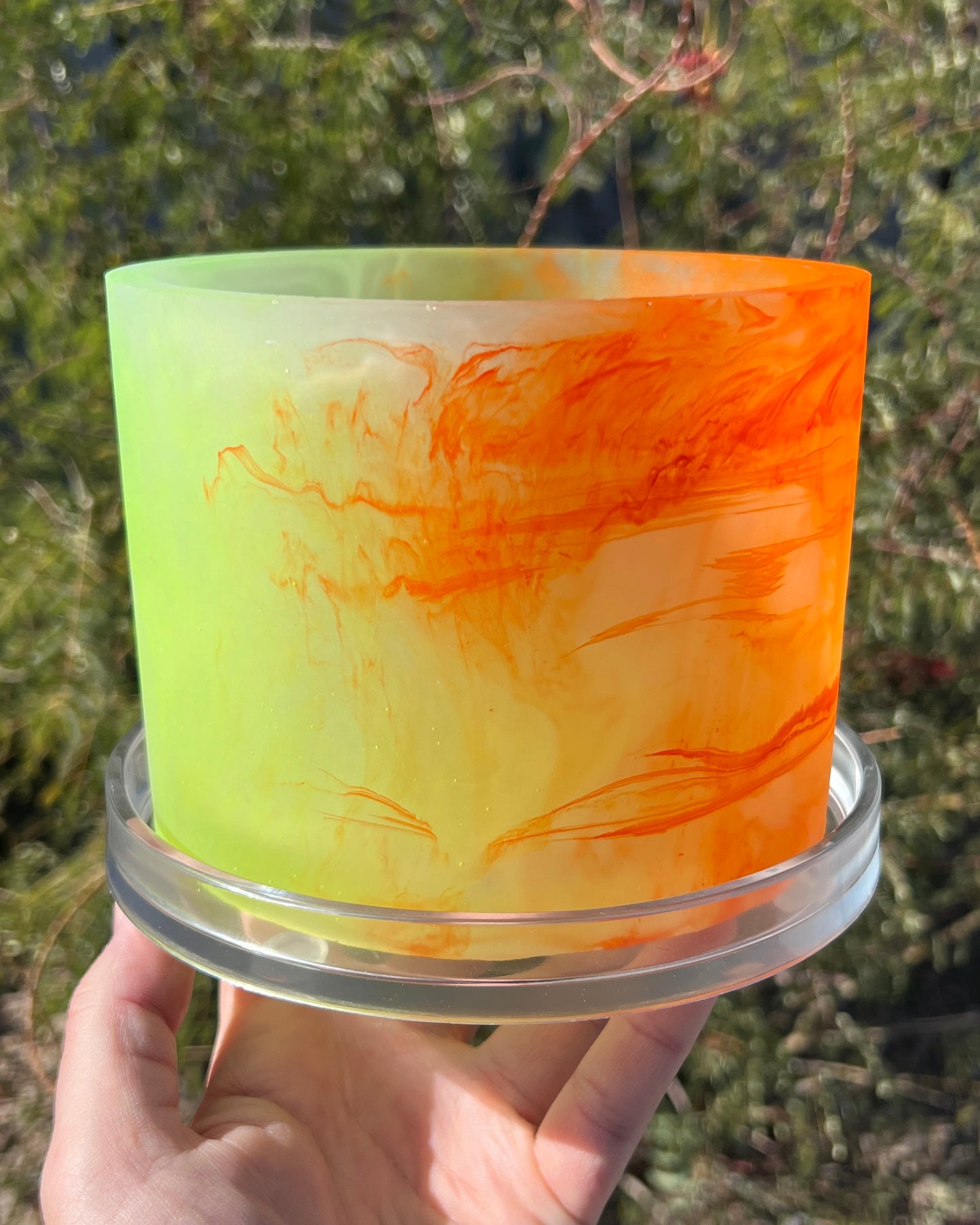 Plant Pot - Orange | Highlighter Yellow