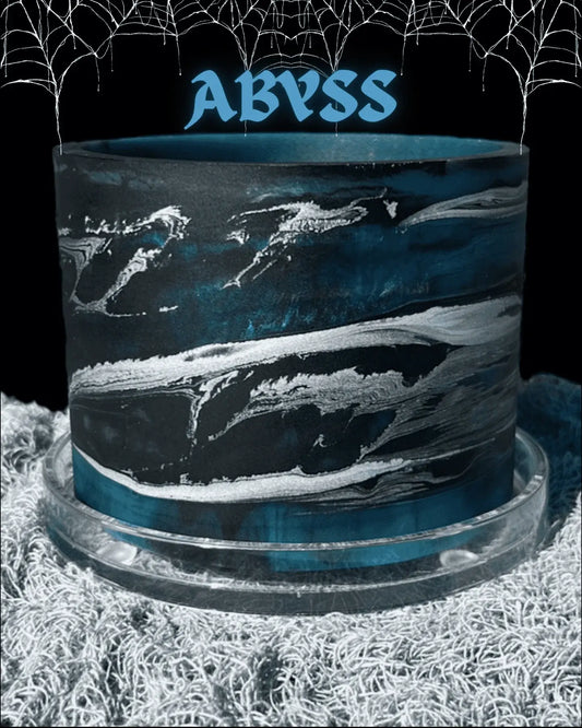 Halloween plant pot black aqua blue silver abyss 