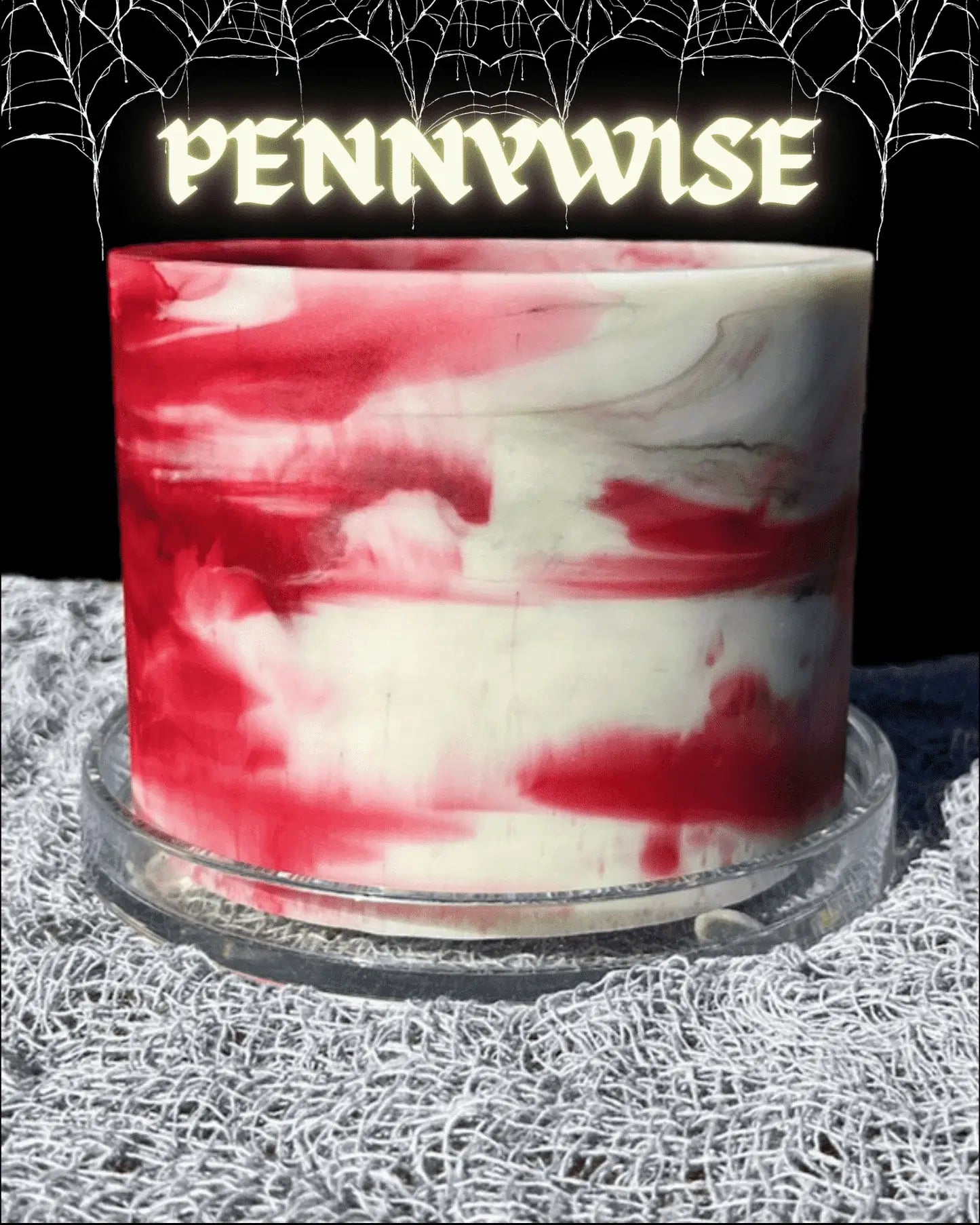Halloween plant pot off white red pennywise