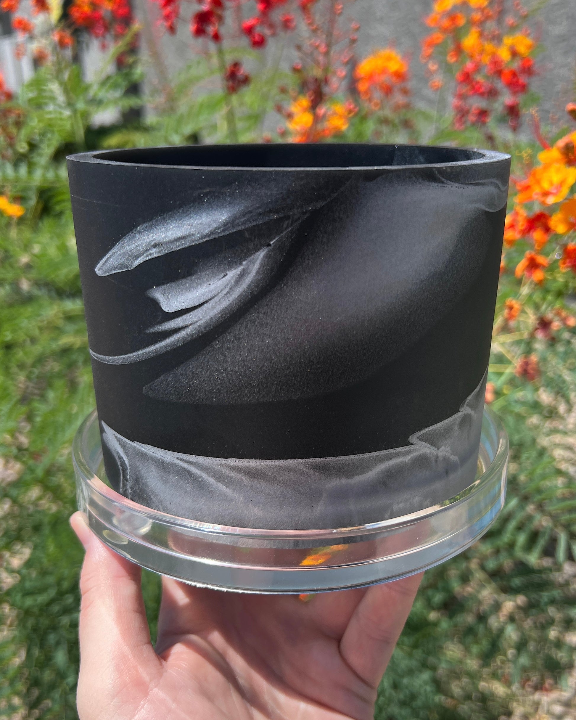 Plant Pot - Black | Silver