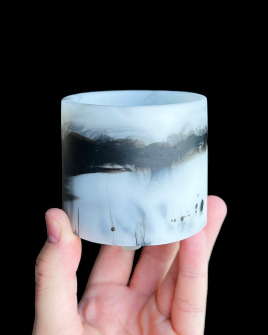 Plant Pot - White | Black Rorschach Mini
