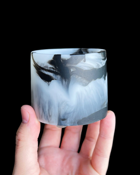 Plant Pot - White | Black Rorschach Mini