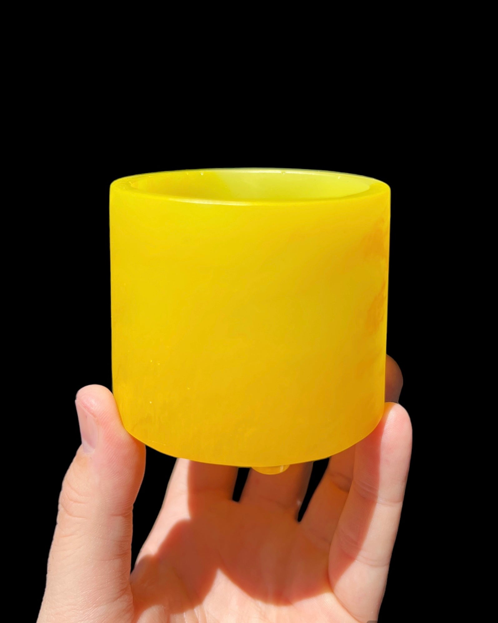 yellow plastic planter Yellow Monochromatic Mini Resin Planter - 2.5 Inch Handmade Plant Pot