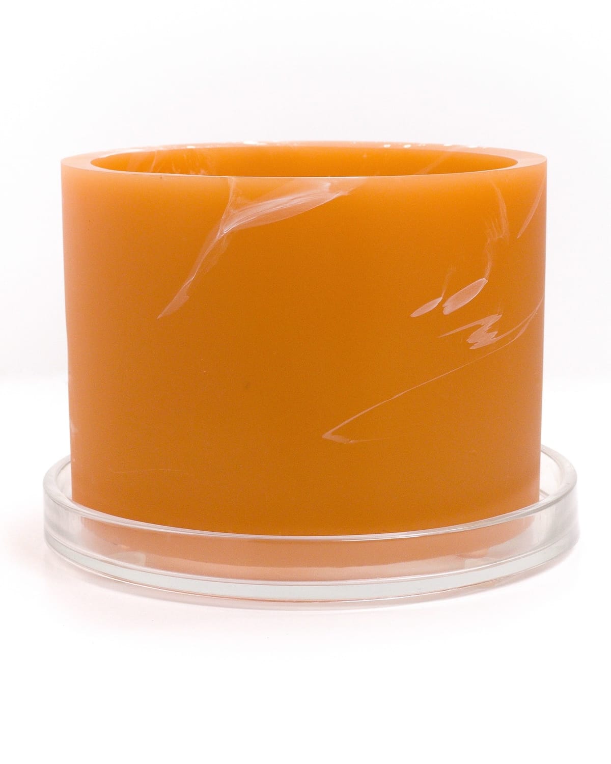 apricot orange white handmade resin plant pot 6 inch indoor planter with drainage