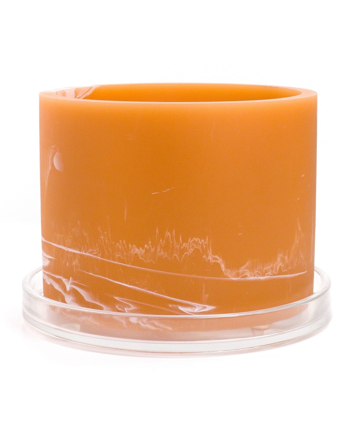 apricot orange white handmade resin plant pot 6 inch indoor planter with drainage