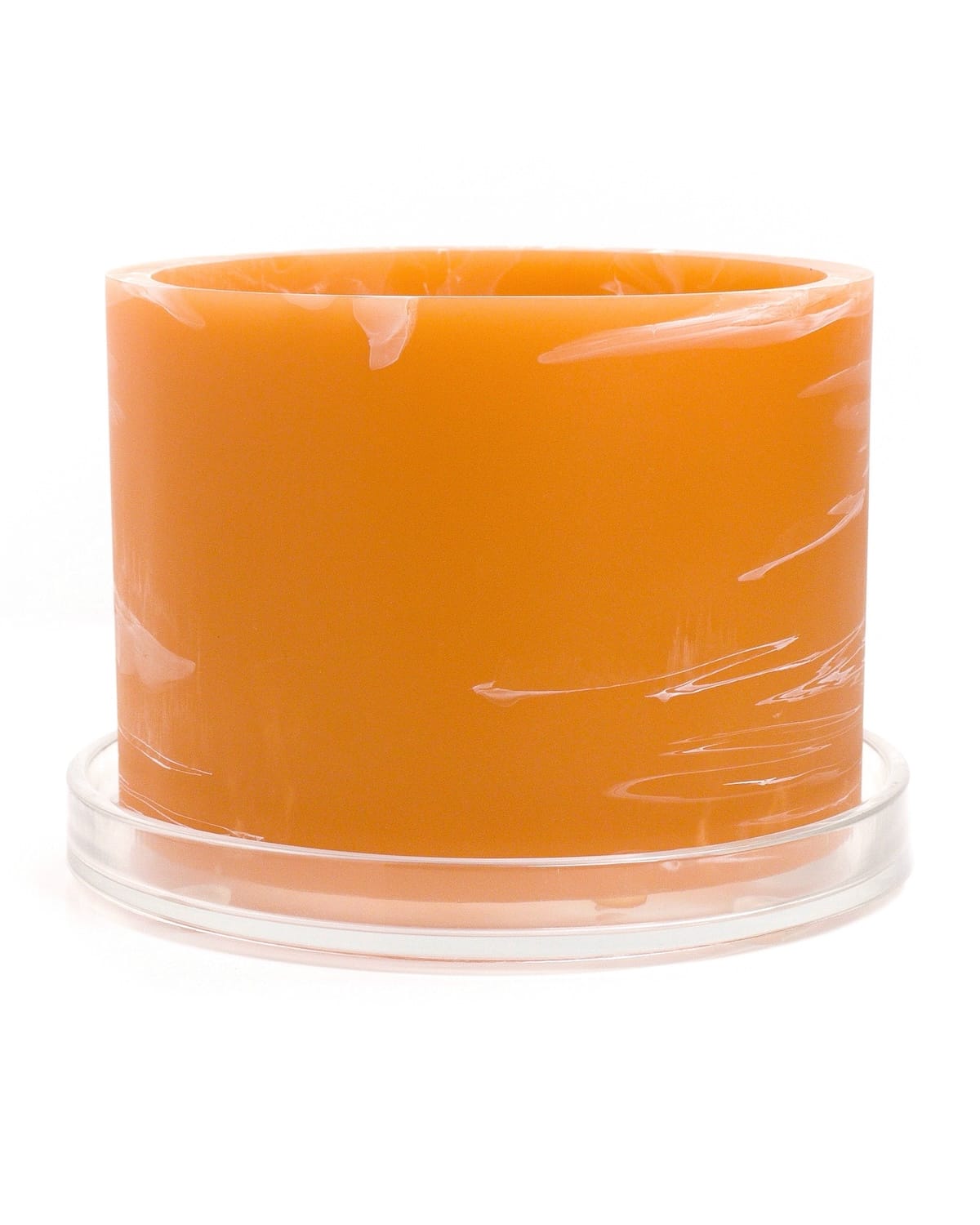 apricot orange white handmade resin plant pot 6 inch indoor planter with drainage