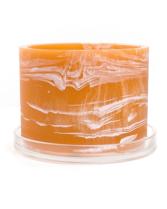 apricot orange white handmade resin plant pot 6 inch indoor planter with drainage